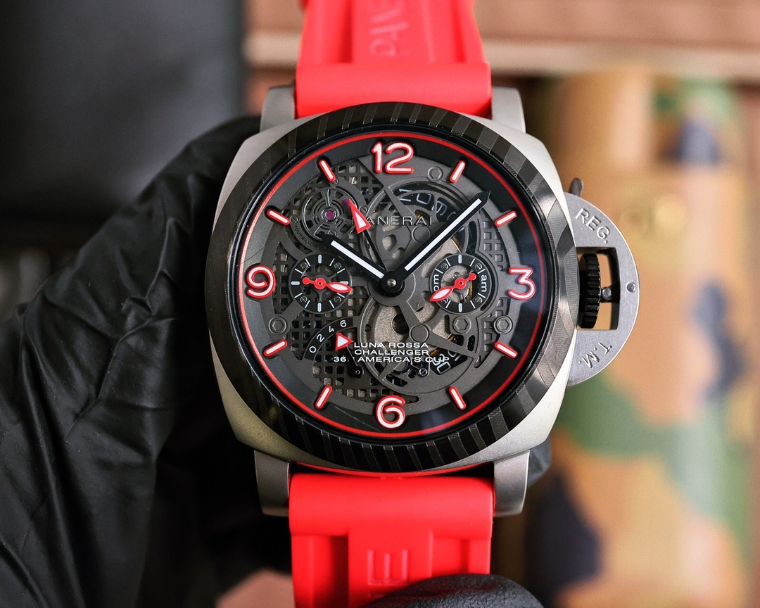 Panerai SUBMERSIBLE Waterproof Men's Luminous Black Case(1:1 replica) - Top club