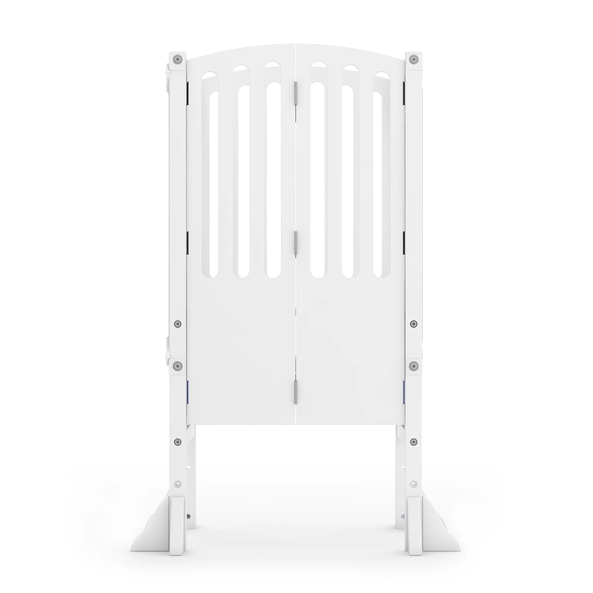 Guidecraft Contemporary Kitchen Helper Step Stool - White: Adjustable, Folding Montessori Toddler Tower - Safety Learning Furniture - Image 15