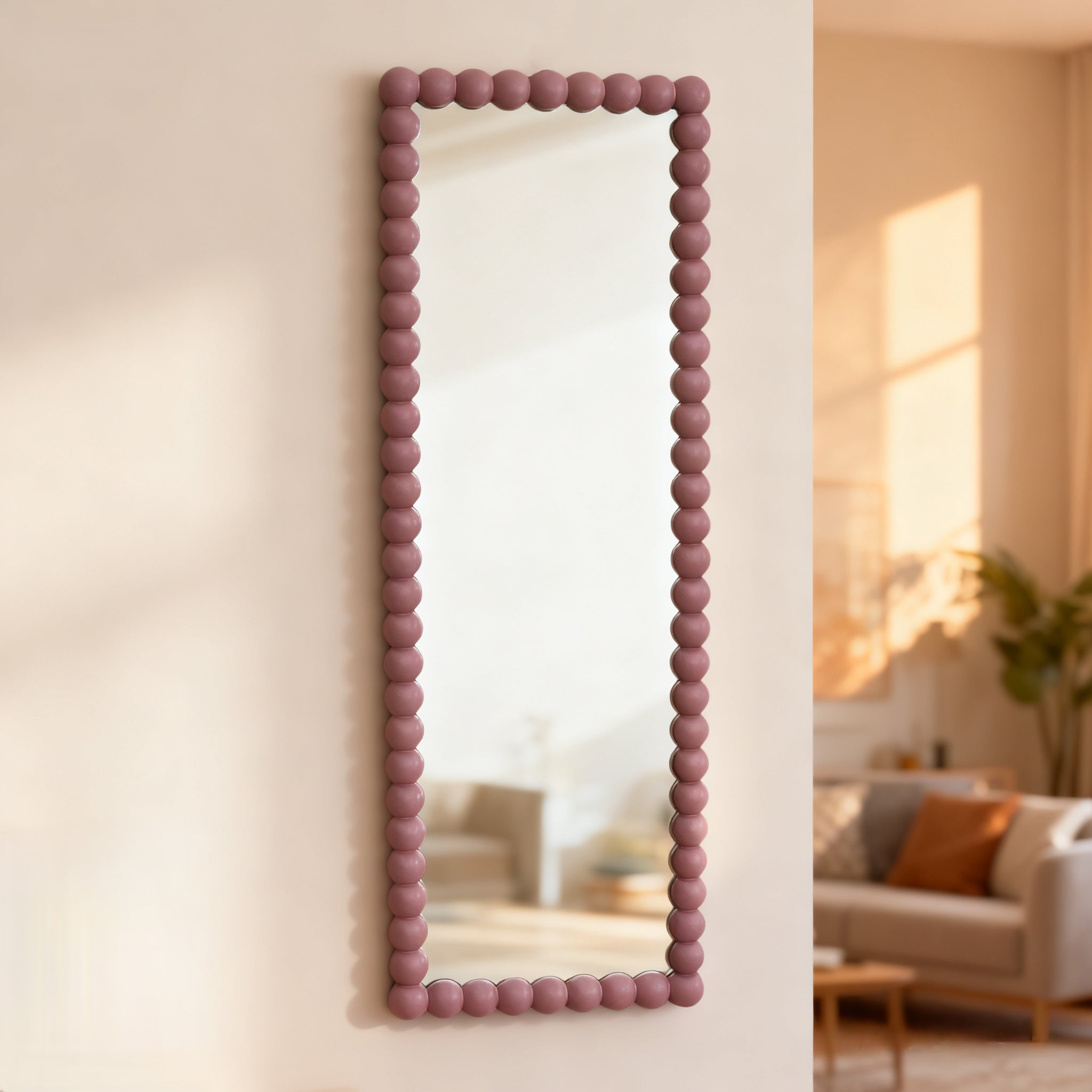 Blokker Pompom Spiegel - Rosé