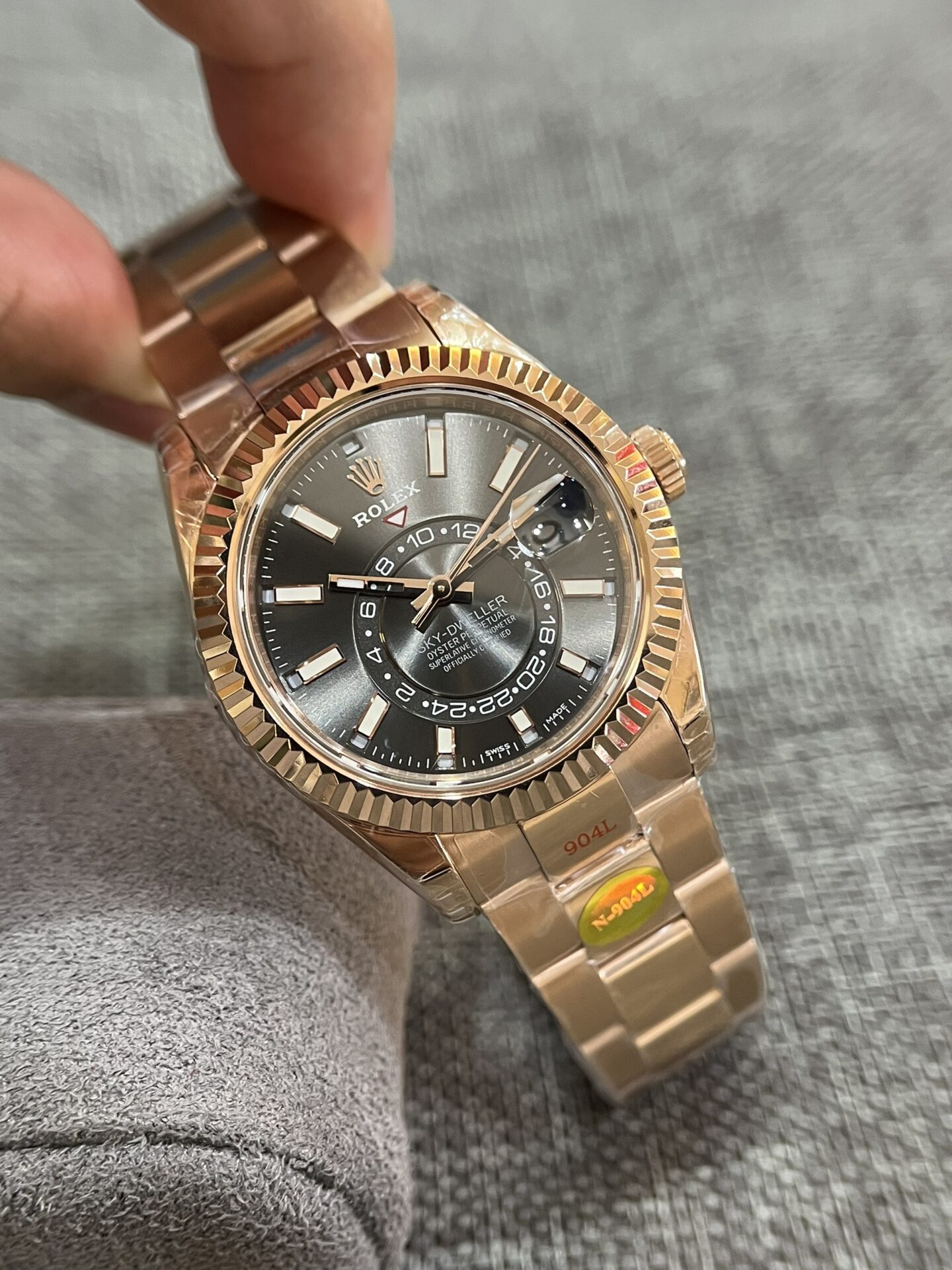 Rolex Sky Dweller 326935 Rhodium Dial Best Replica Watch Noob Factory 42mm - Elite Watch Atelier