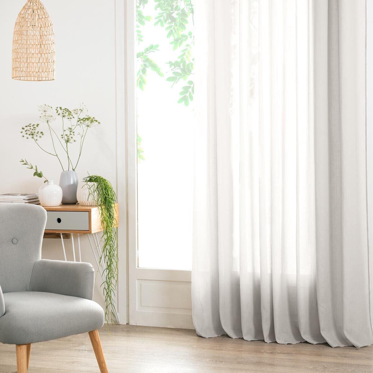 Sheer curtain "Ana" White, 140x240 cm