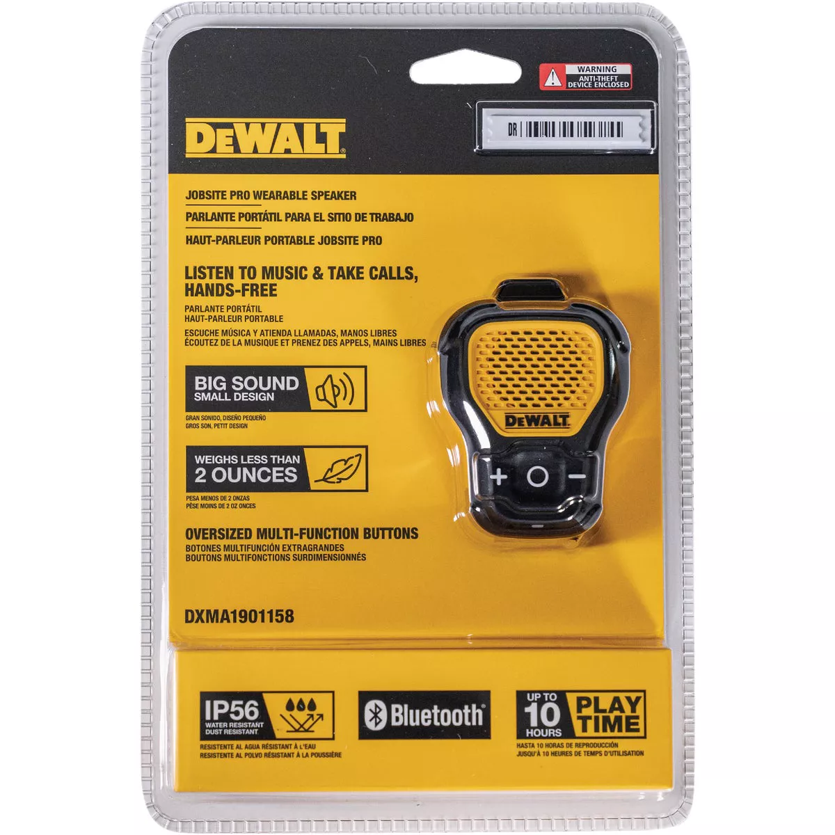 DEWALT Bluetooth Jobsite Pro Wearable Speaker