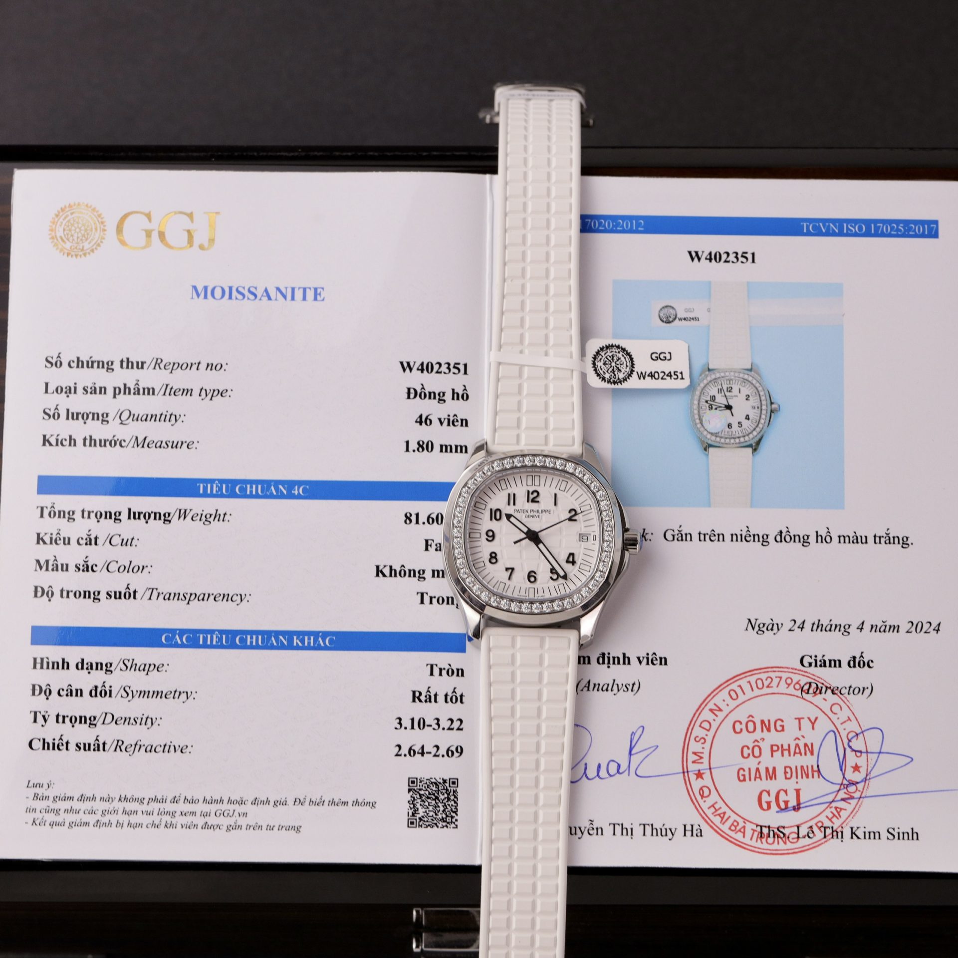 Patek Philippe Replica 11 Watch Aquanaut 5067 White Moissanite Diamond 35.6mm - Elite Watch Atelier