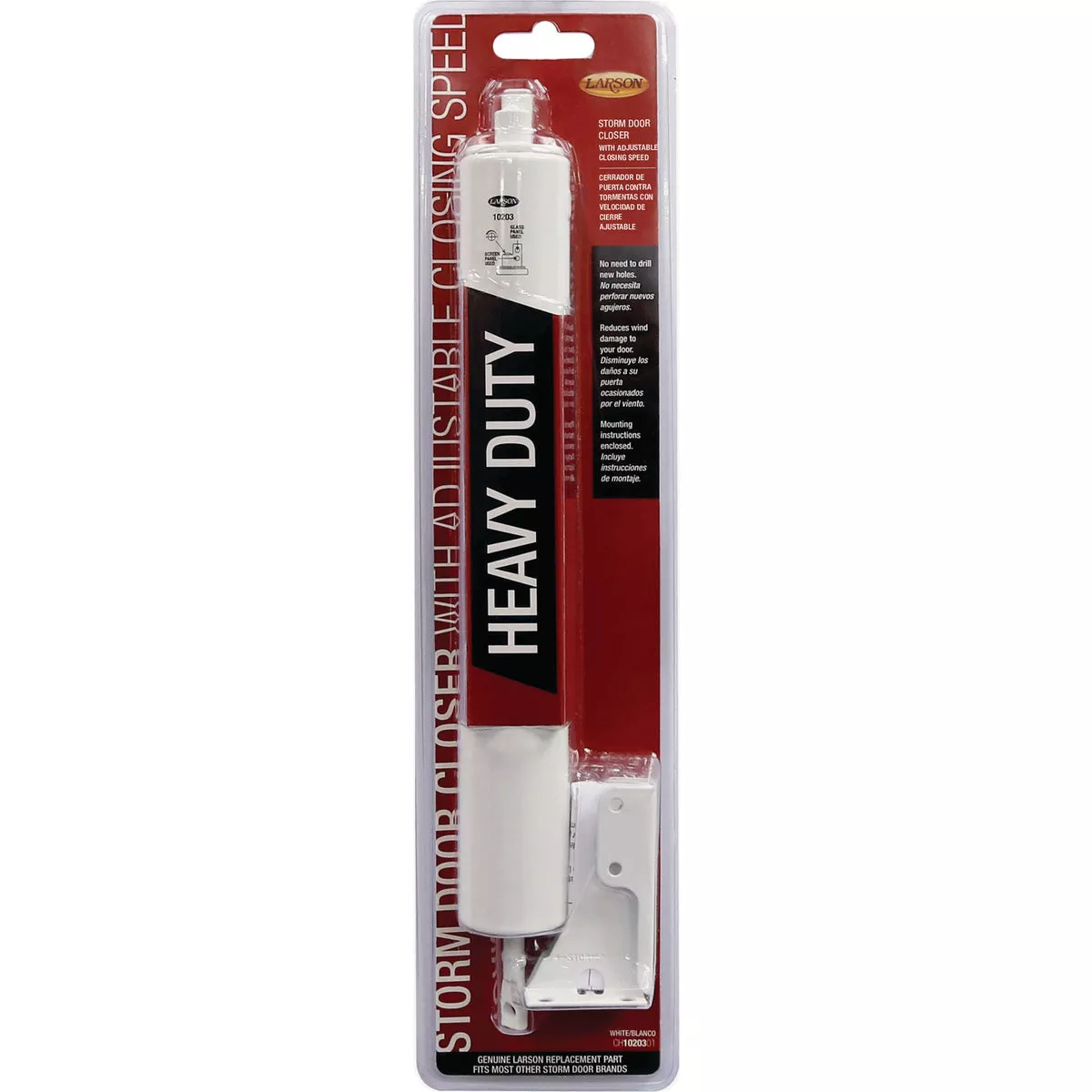 Larson White Heavy Duty Storm Door Closer