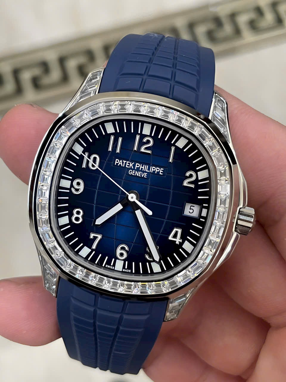 Patek Philippe Replica Watches Aquanaut 5168G Blue Rubber Strap GR Factory 42mm - Top club