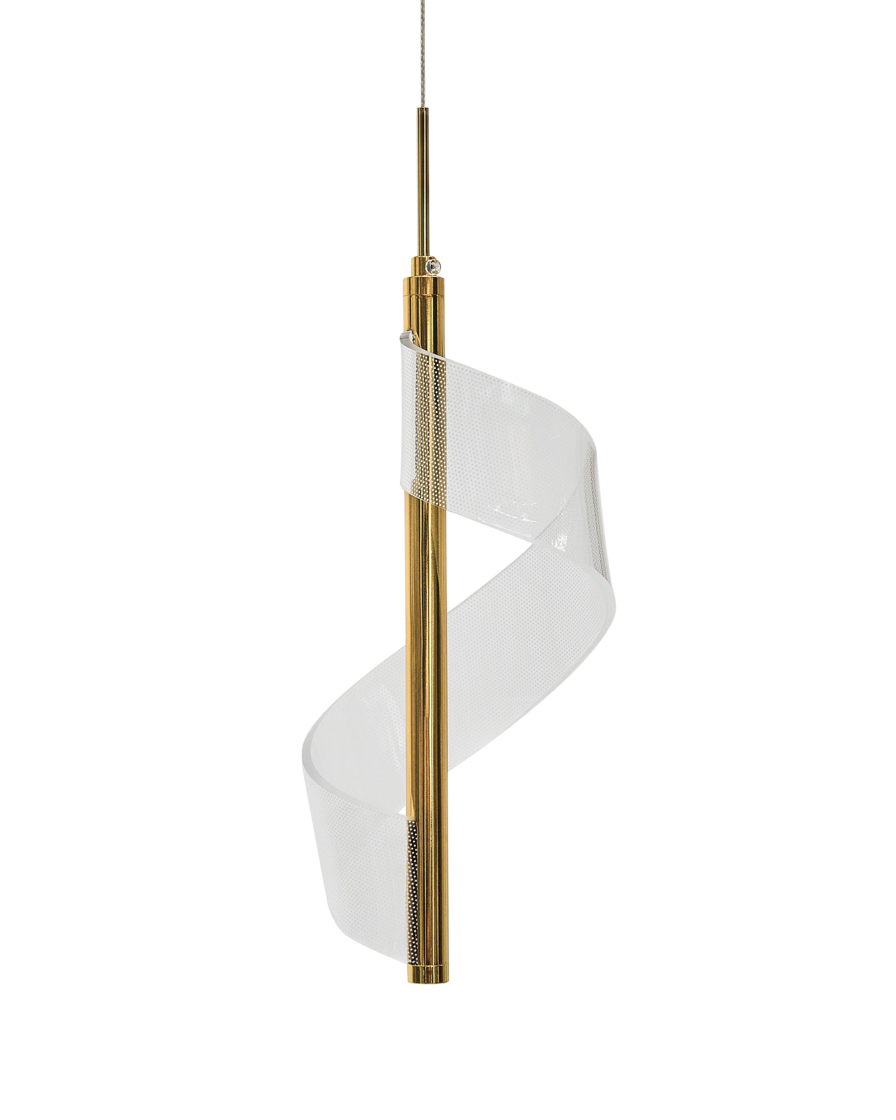 LED Pendant Lamp SARELA Metal Gold