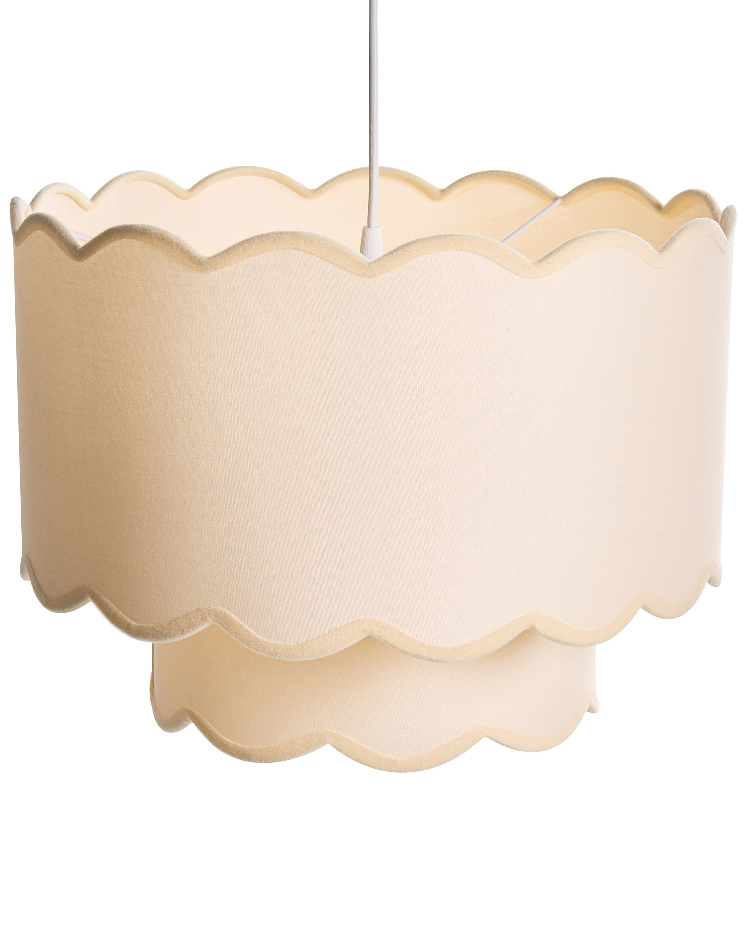 Pendant Lamp MECUMBURA Metal White/ Beige