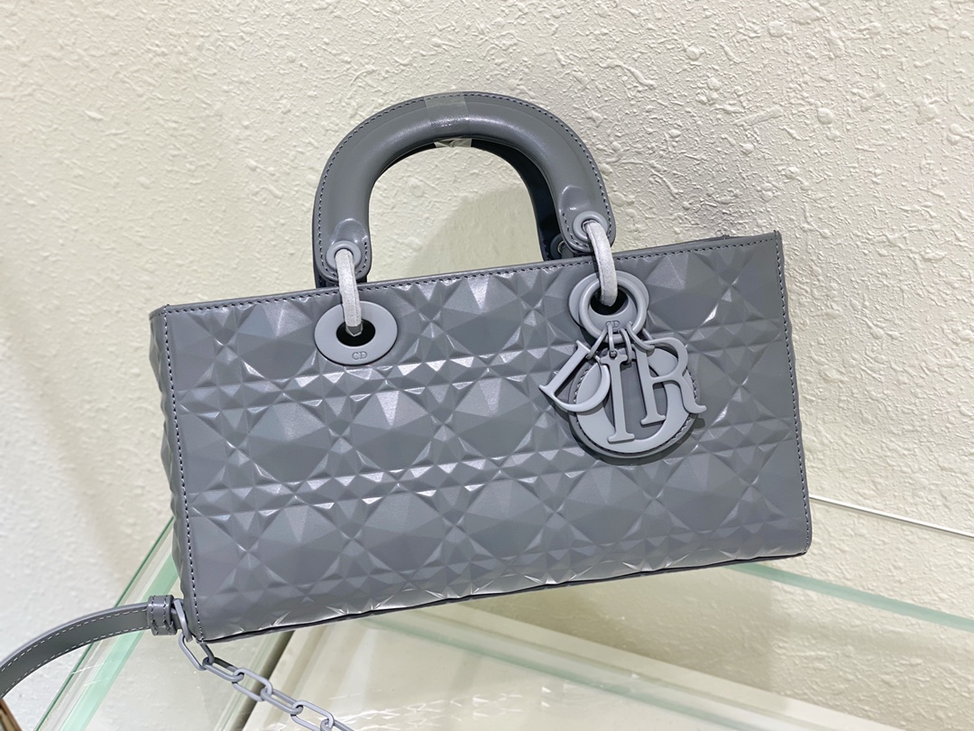 Medium Lady D-joy Bag White/Grey/Beige/Black For Women 10in/26cm M0540ONGE_M0301:1High-quality replica