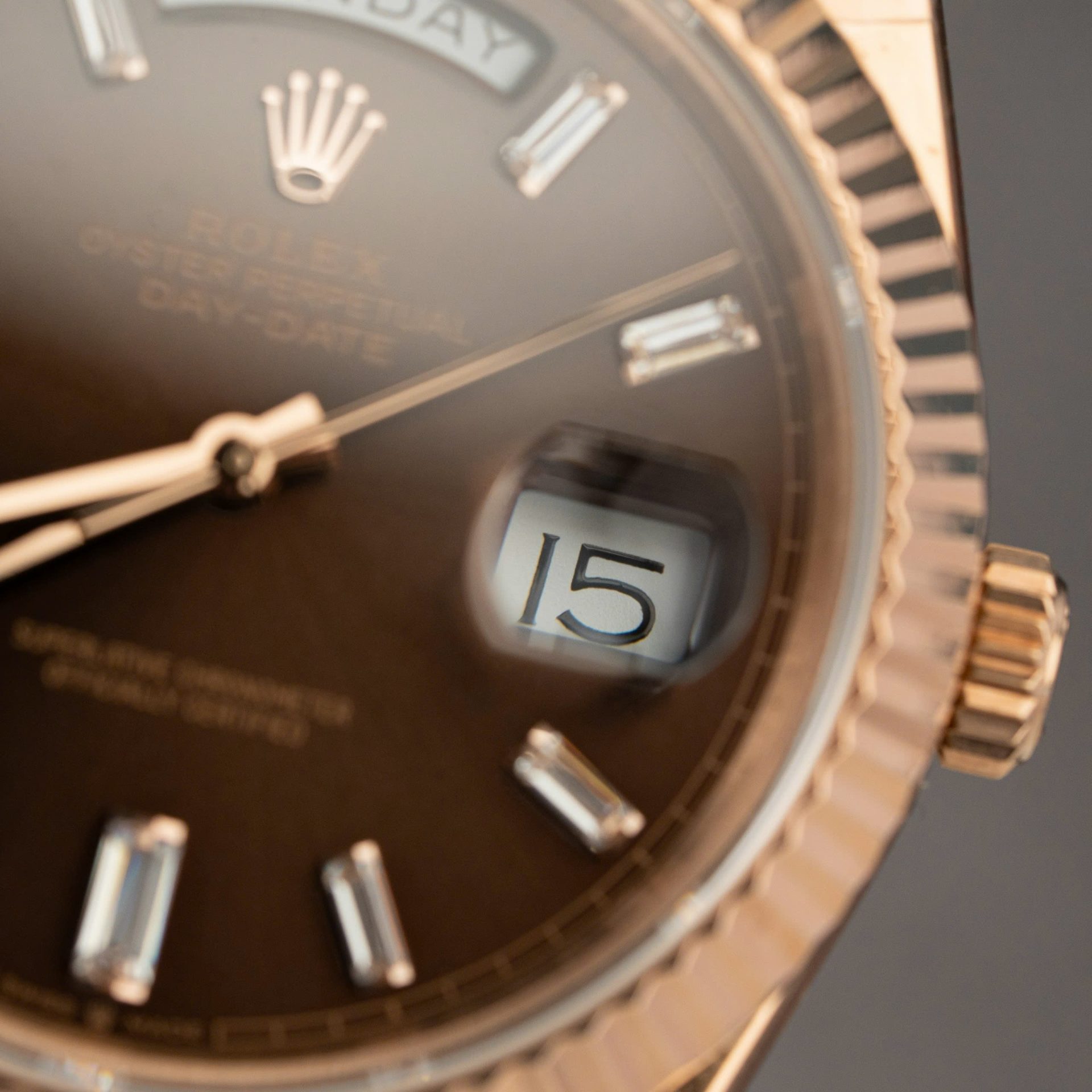 Rolex Day-Date 228235 Replica Watch Dial Chocolate Weight 185gram QF Factory 40mm - Elite Watch Atelier