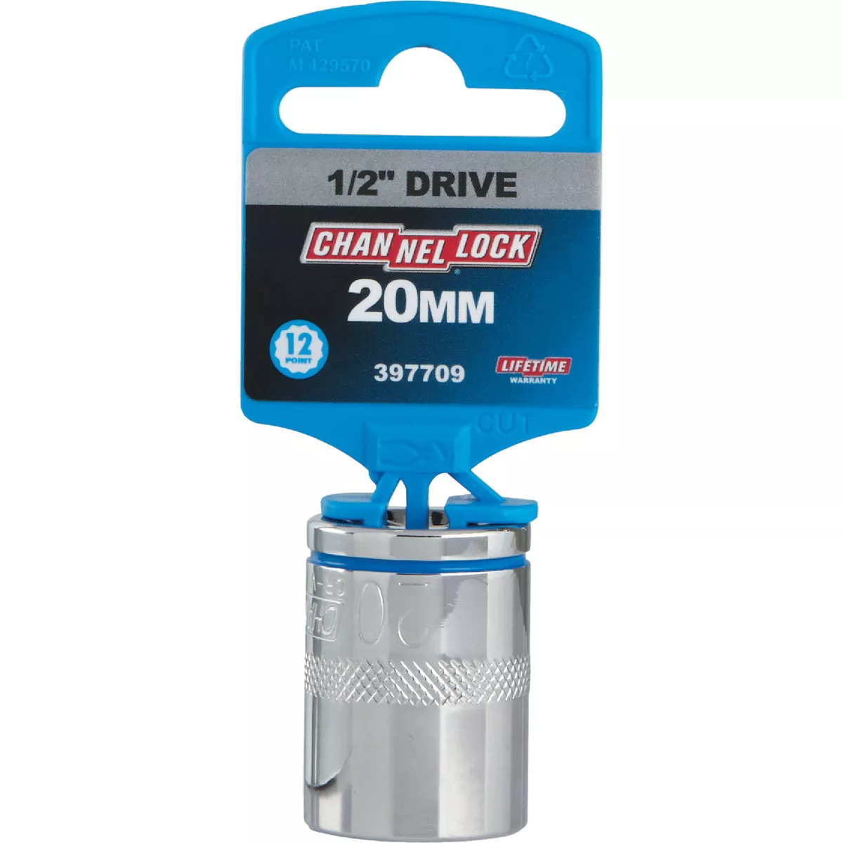 Channellock 1/2 In. Drive 20 mm 12-Point Shallow Metric Socket
