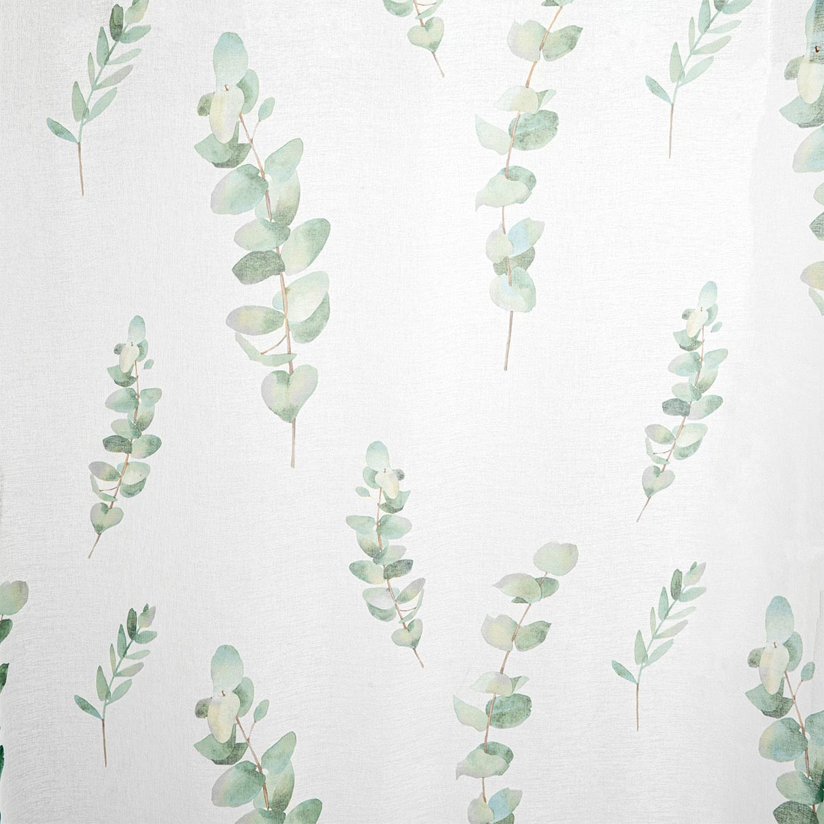 Firanka EUCALIPTO w zielone liście 140x250 cm