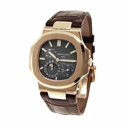 Patek Philippe Nautilus Gold Leather Replica - Elite Watch Atelier
