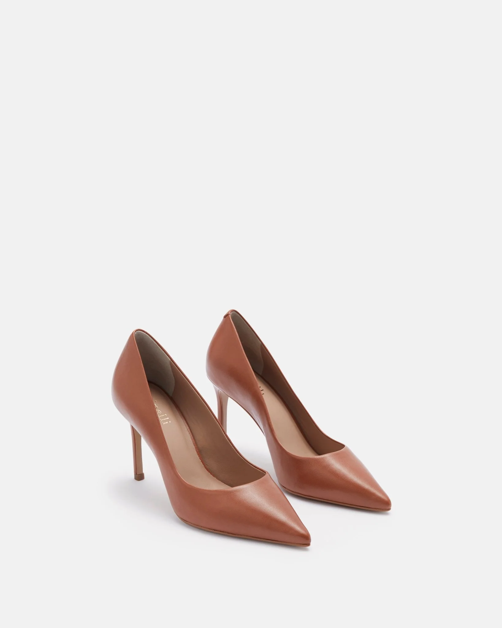 ESCARPIN KAROLINA - En cuir à talons caramel
