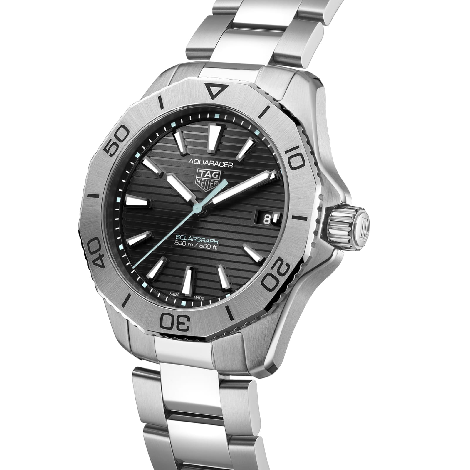 TAG Heuer Replica Watch Aquaracer Professional 200 Solargraph Solar Quartz 40 mm Steel(1:1 replica) - Elite Watch Atelier