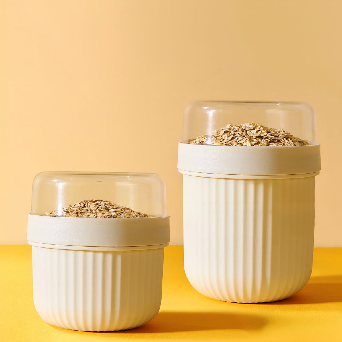 Pojemnik NOVARA na jogurt szary 0,45l + 0,2l