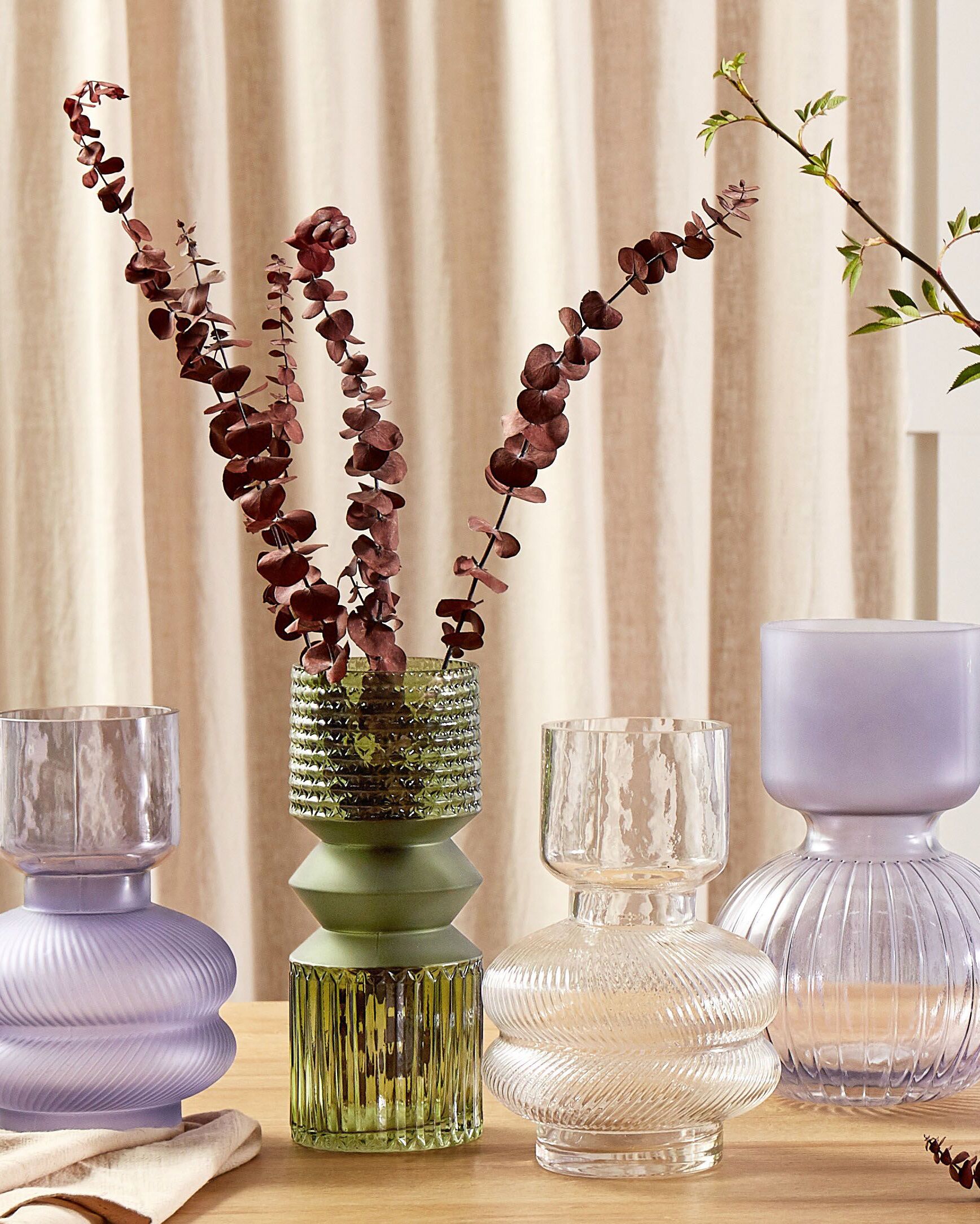 Flower Vase RODIA Glass 24 cm Transparent