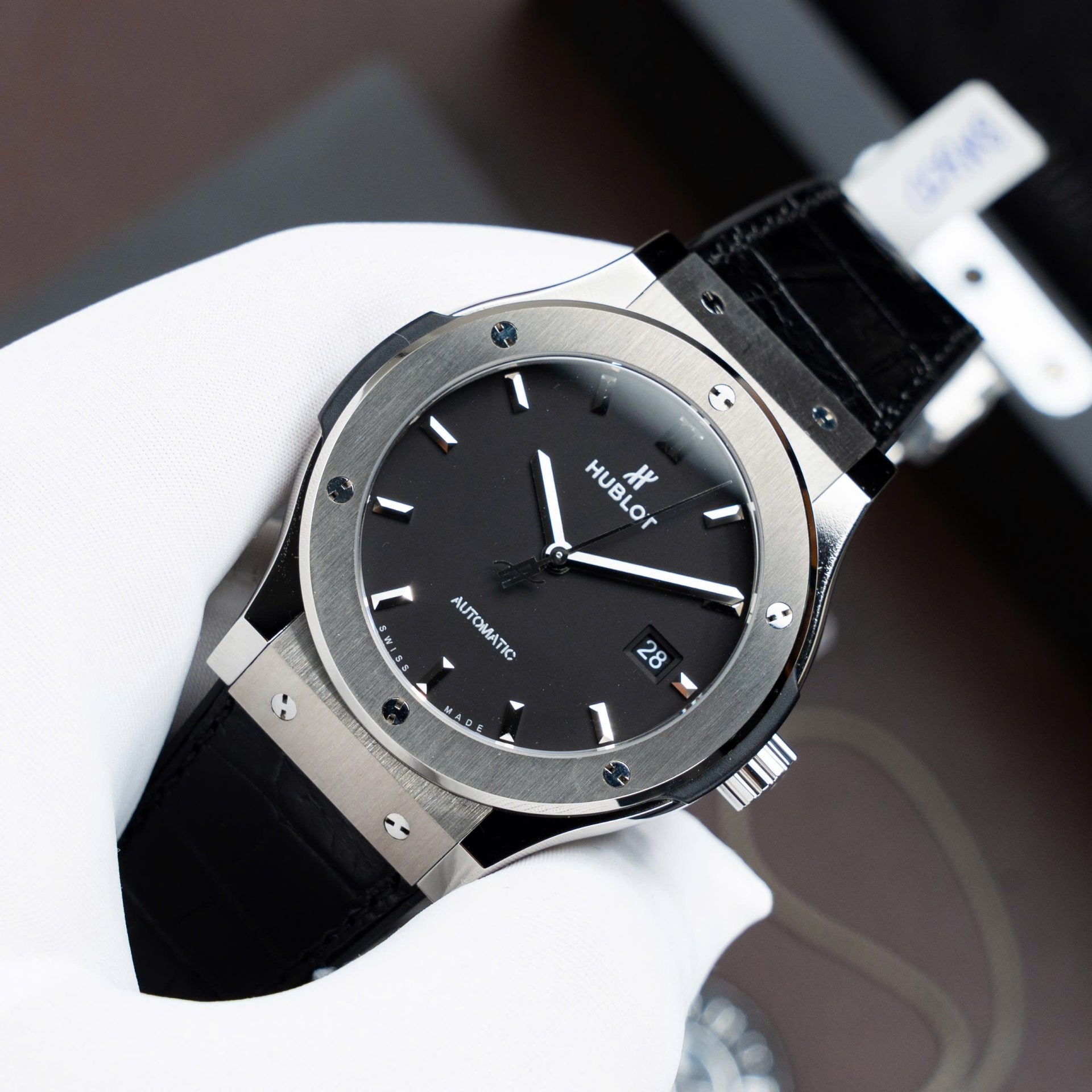 Hublot Classic Fusion Titanium Black Copies Watch Movement SW300 Weight 84 Gram Custom 42mm - Top club