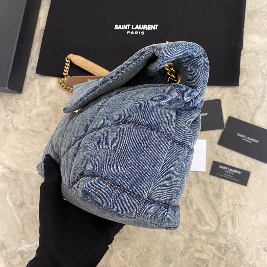 PUFFER MEDIUM BAG IN QUILTED LAMBSKIN1:1High-quality replica