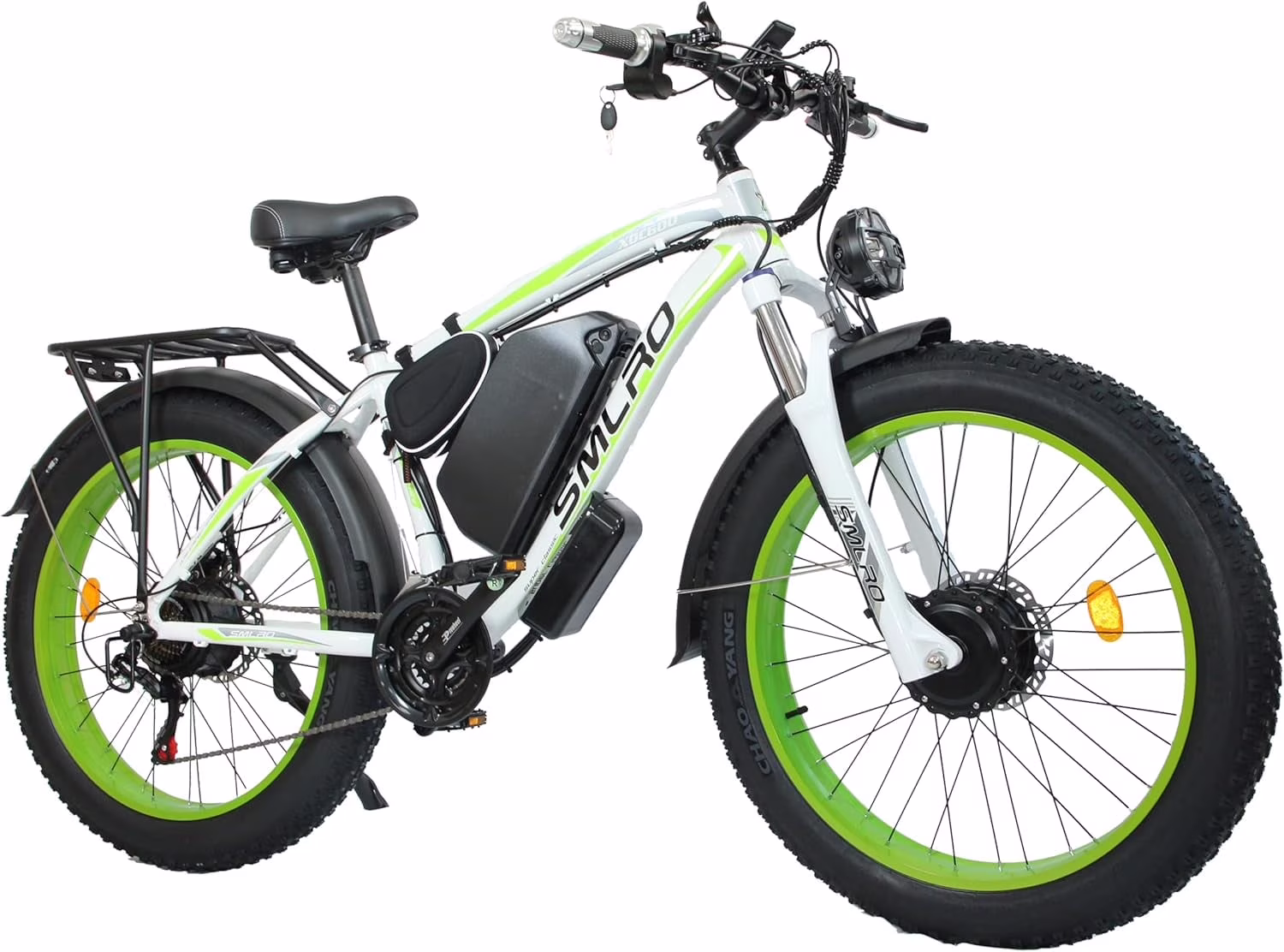 3000W Peak Dual Motor Ebike, 52V 30AH Battery Electric Bike for Adults, 7-Speed 40MPH AWD Ebike Mountain Snow E-Bike with 26" x 4.0 Fat Tire MTB Hydraulic Disc Brake for Off-Road Snow - Image 7