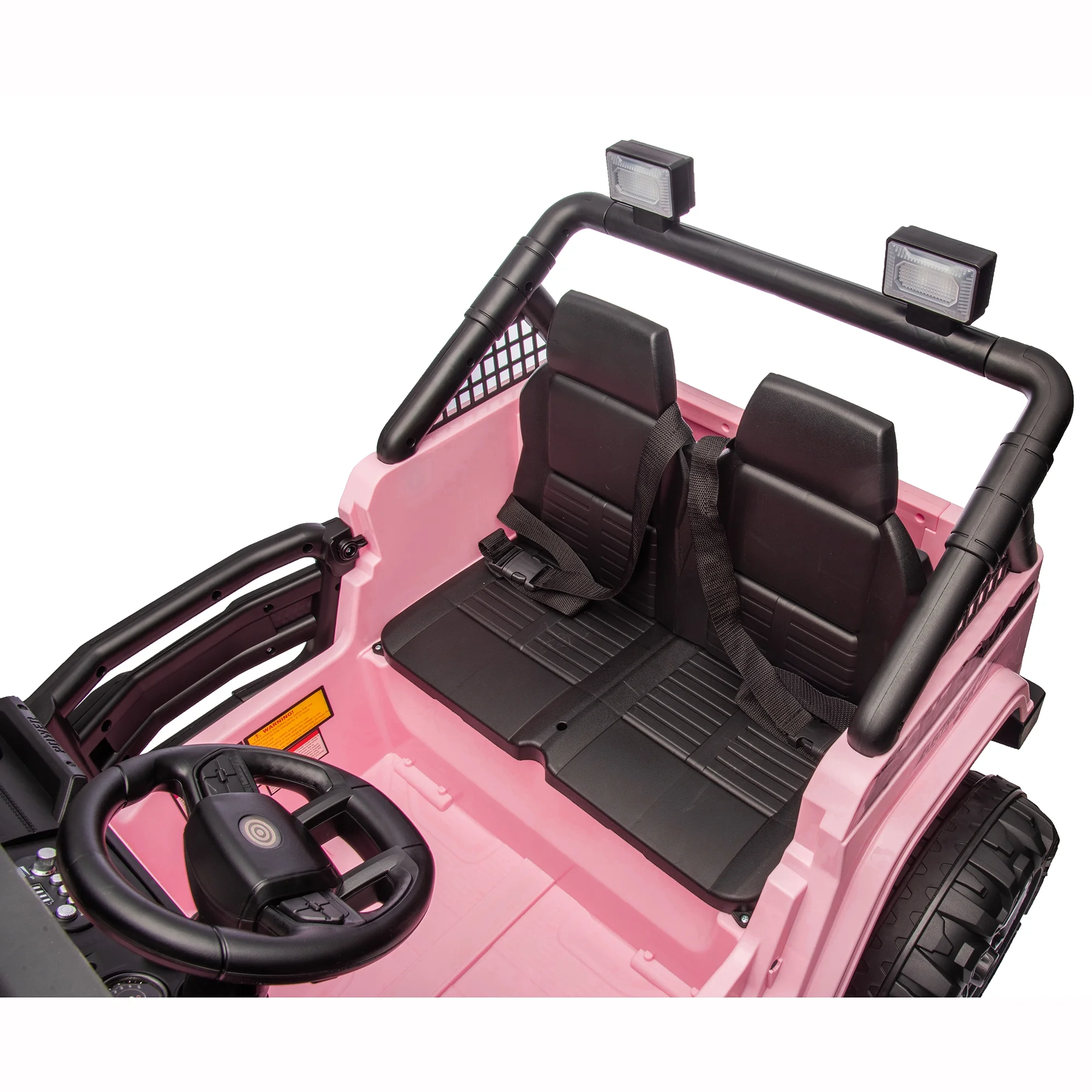 Joyracer 4WD 24 Volt Ride on Toys, 2 Seater Power Car wheels UTV with 800W Motors, Remote Control, Bluetooth Music, Spring Suspension, LED Light, Pink - Image 51