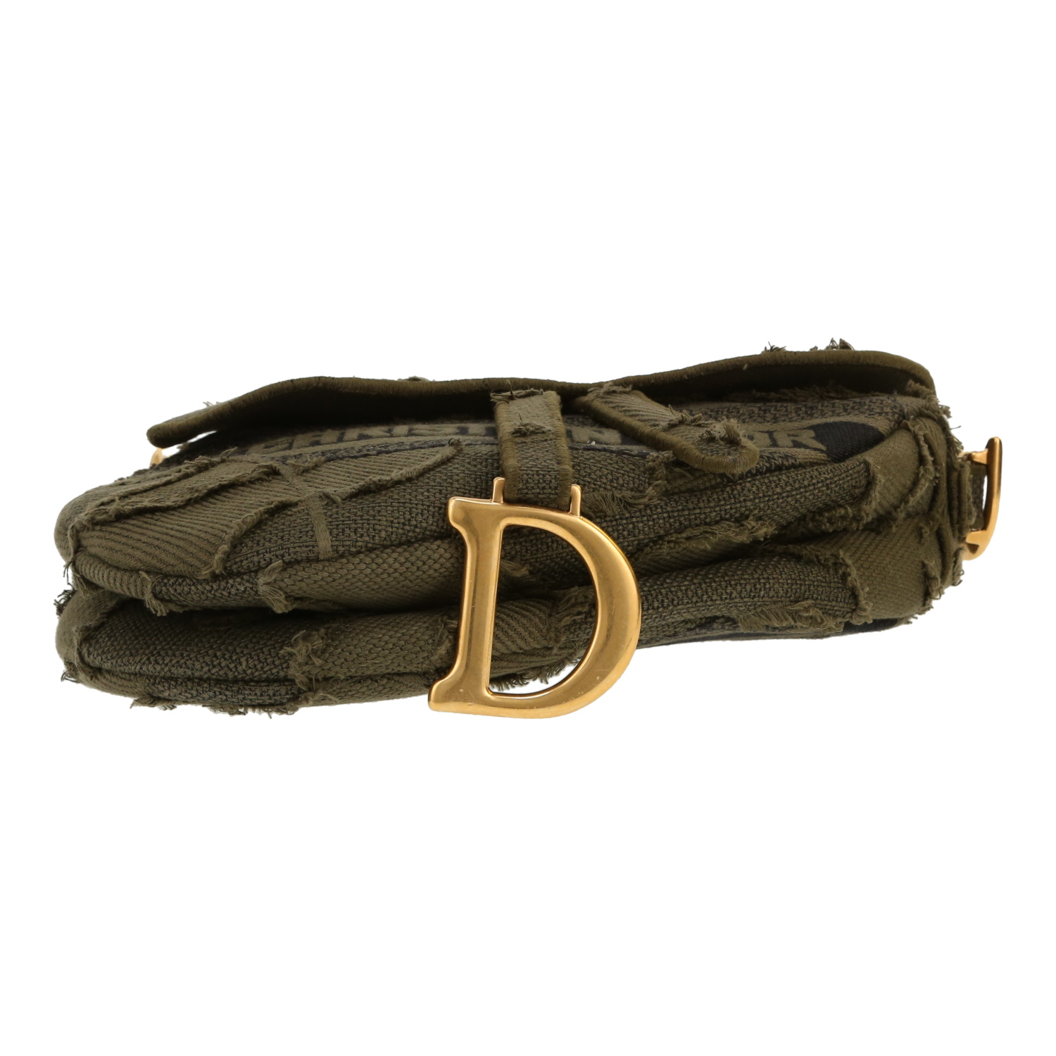 Dior Saddle handbag in khaki canvas1:1High-quality replica