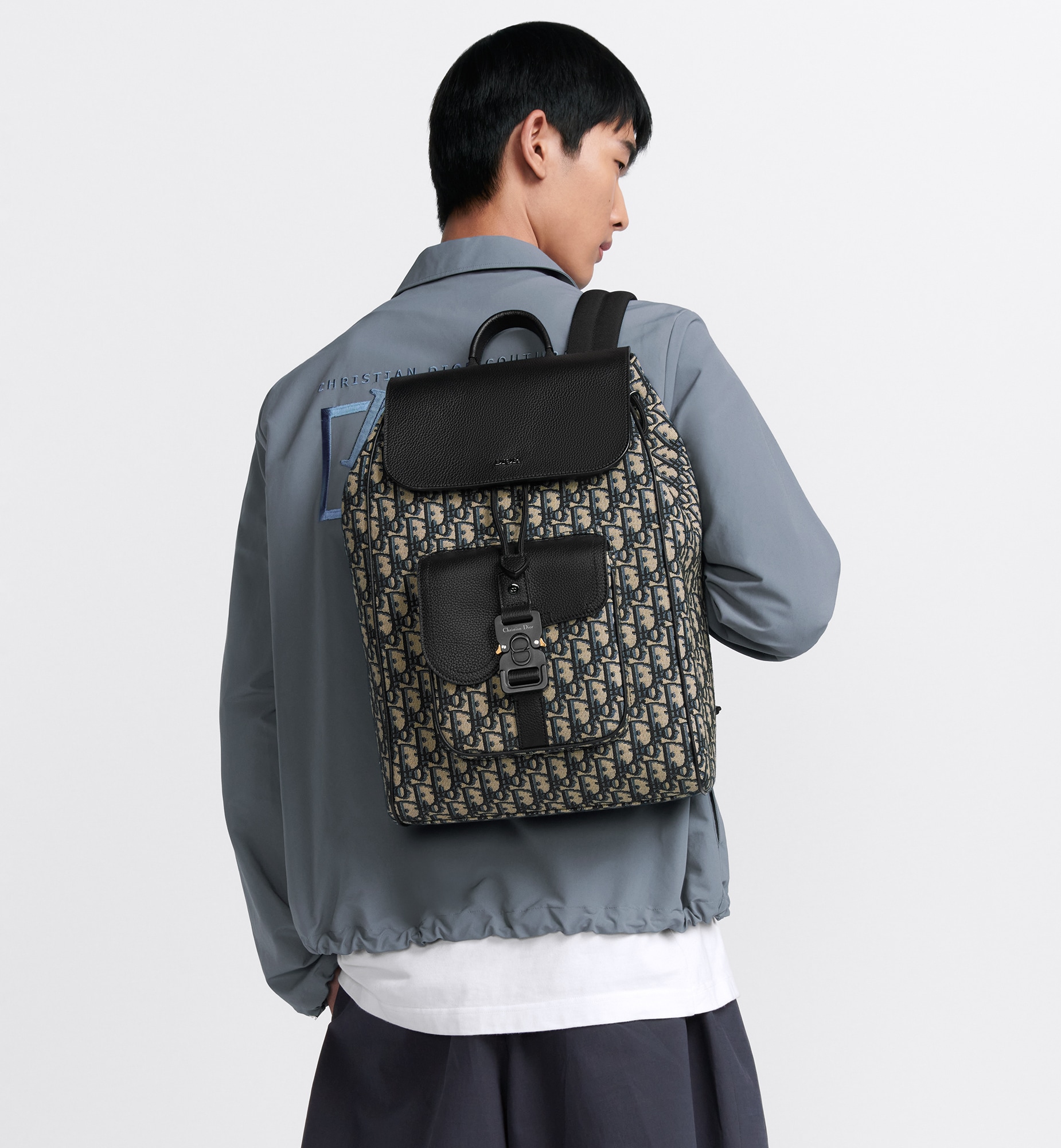 Dior Saddle Backpack Beige For Men 15.5 Inches/ 40 Cm 1ADBA200YKS_H27E1:1High-quality replica