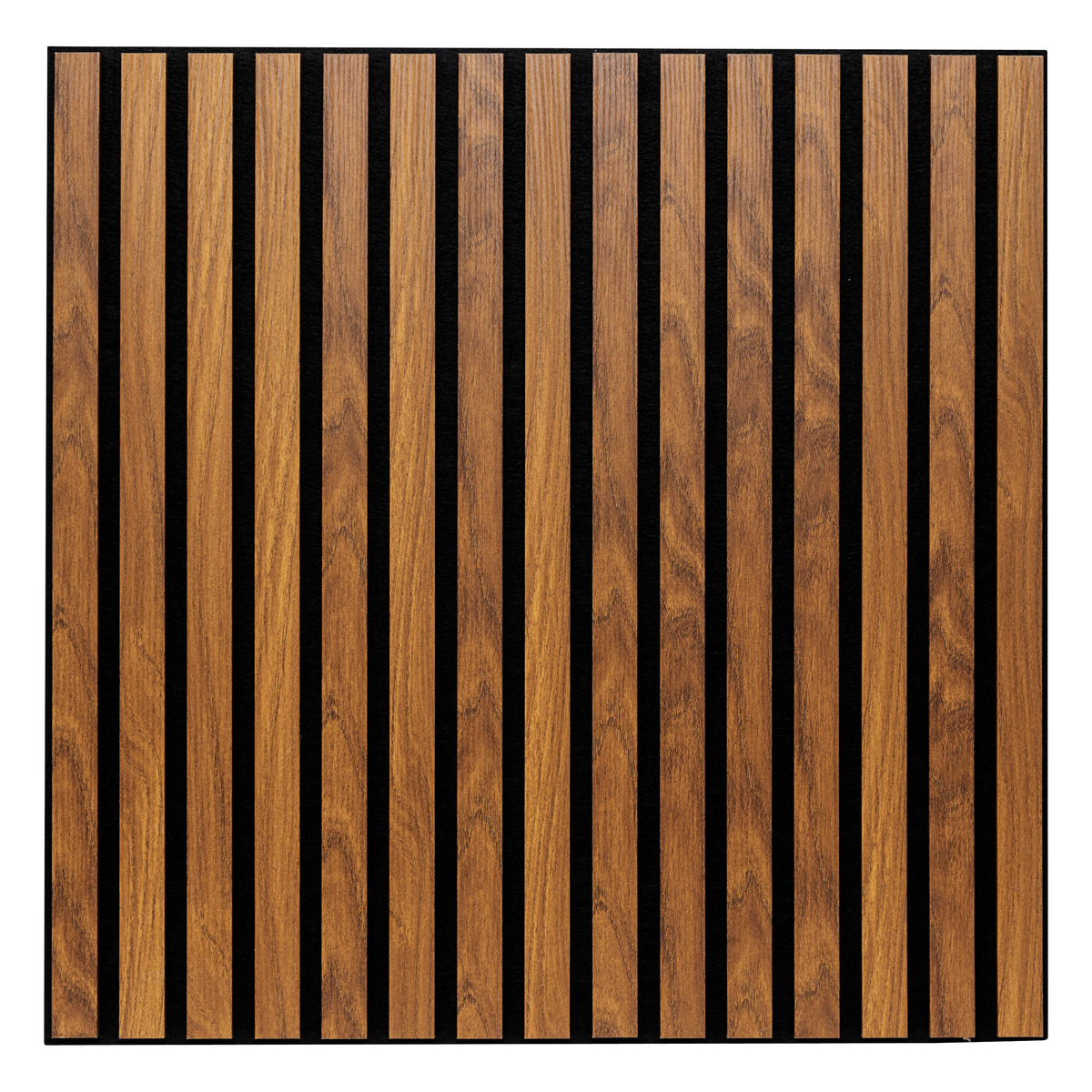Decorative wall panel "Colva" Walnut effect, black background, 60x60 cm