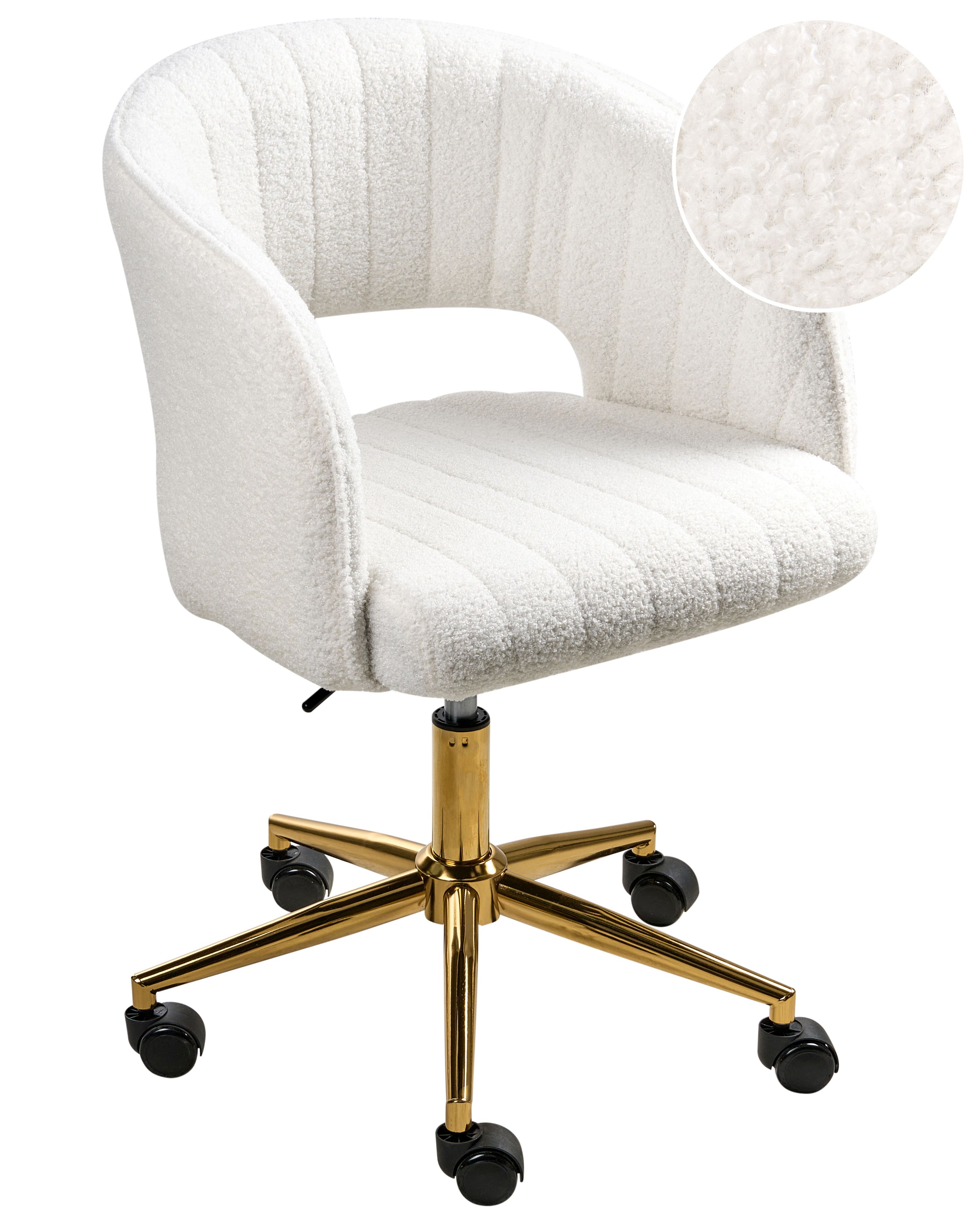 Desk Chair KATONAH Boucle Off-White
