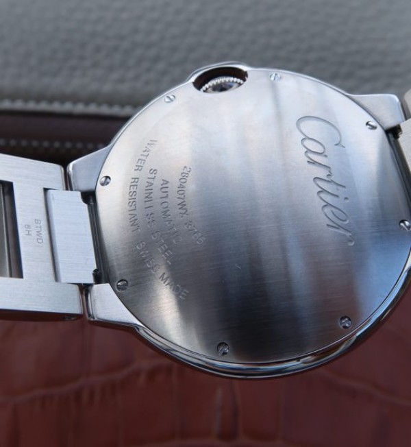 Replica Cartier V6 Ballon Bleu 42mm SS Black Textured Dial SS Bracelet A2892 - Top club
