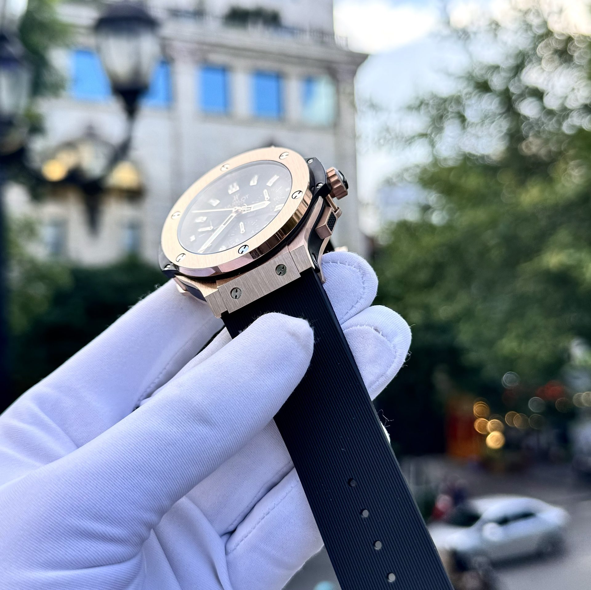 Hublot Fake Watches Big Bang Chronograph King Gold Black Dial 44mm - Top club