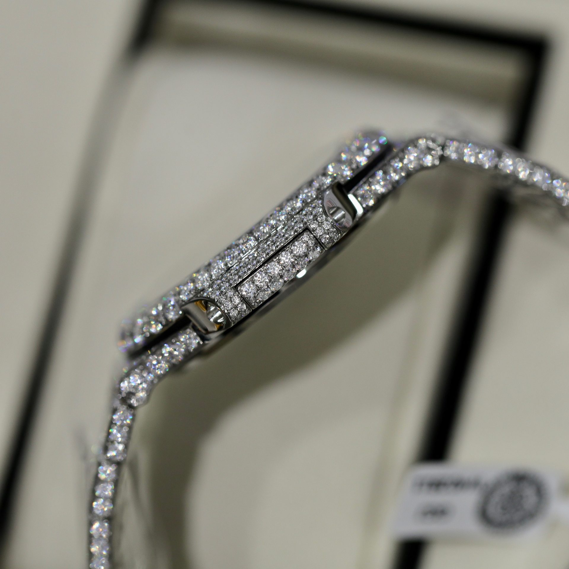 Patek Philippe Best Replica Watch Nautilus 5719 Custom Full Moissanite Diamonds 40mm - Top club
