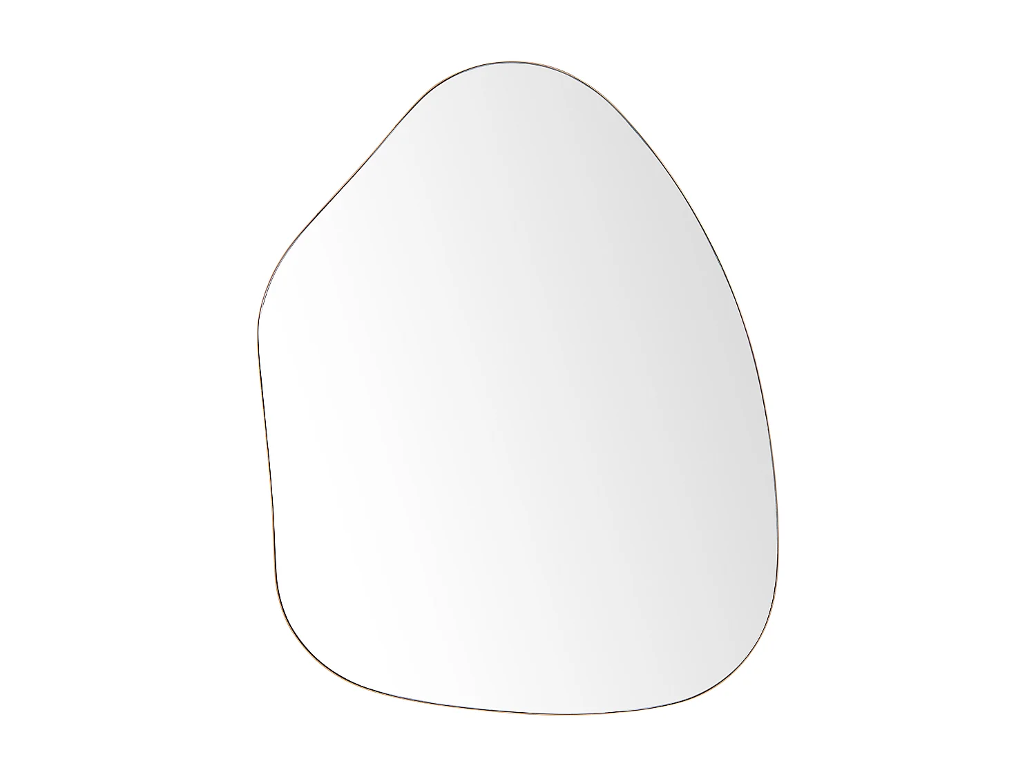 Miroir PUTEAUX 70 cm 92 cm Métal Doré