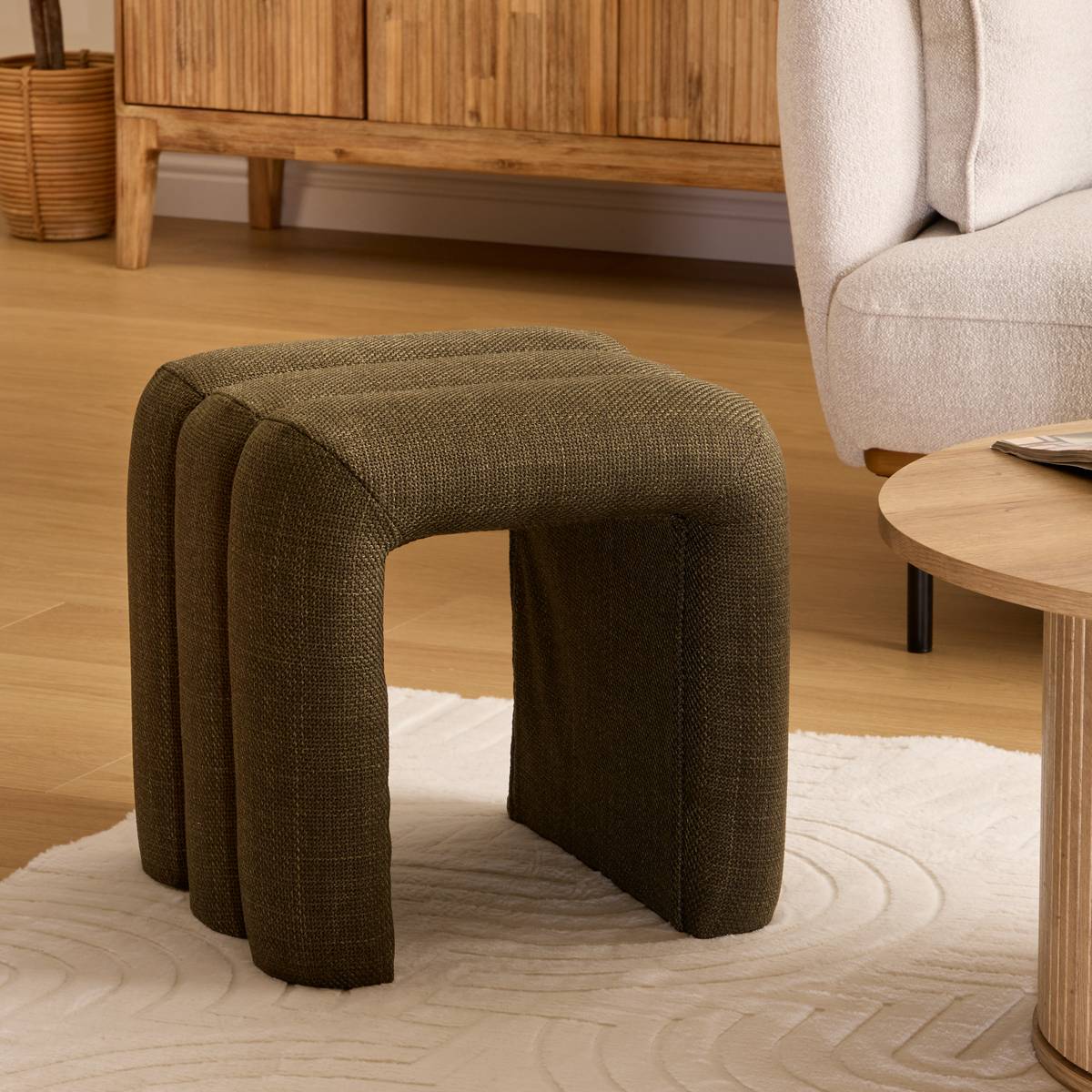 Pouf "Sisco" Khaki green