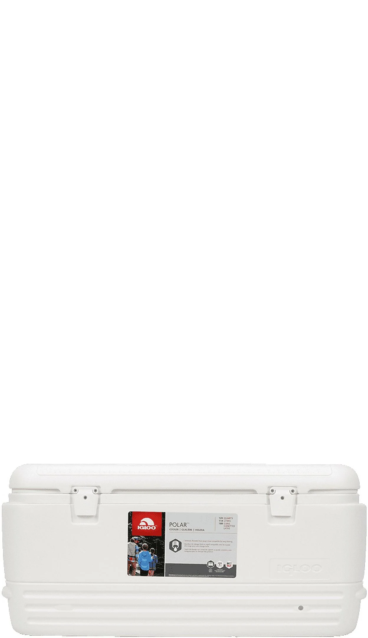 Igloo 120 qt. Quick & Cool Polar Ice Chest Cooler, White - Image 3