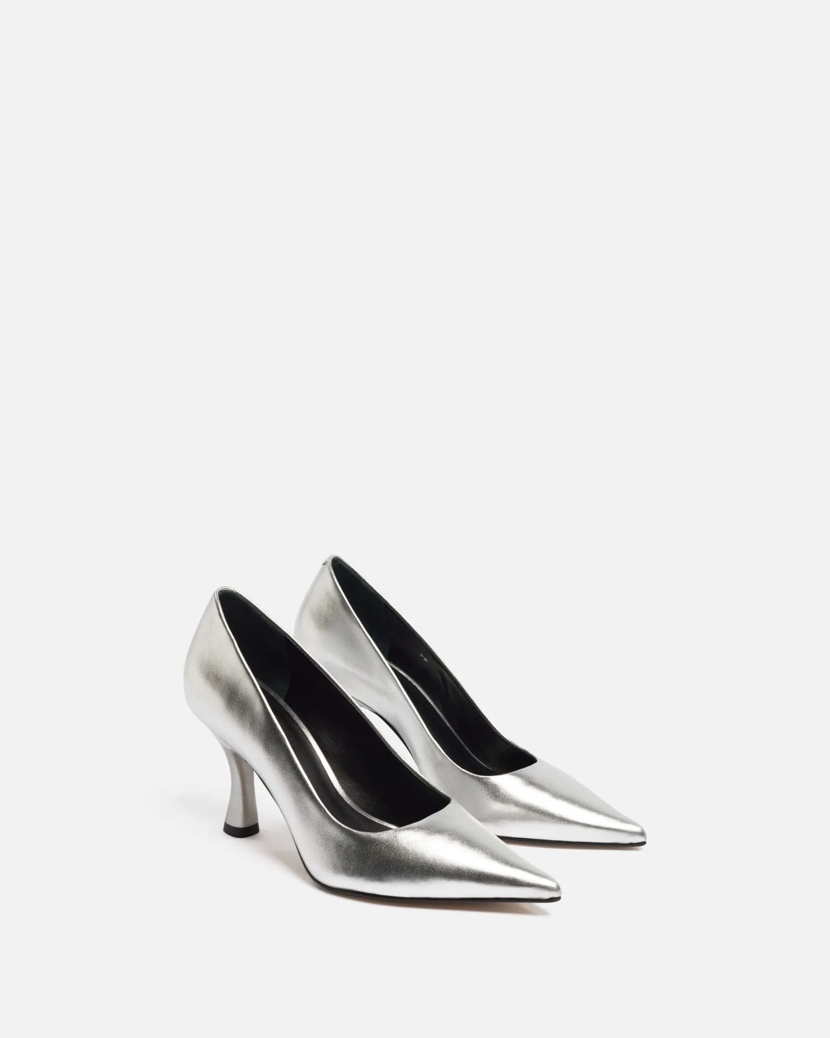 ESCARPINS KASS/MET - En cuir métallisé à talons argent