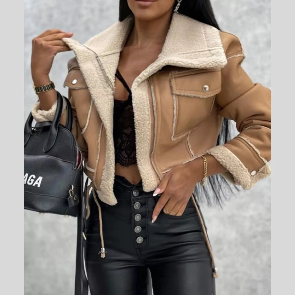 Sherpa Trim Cropped Jacket - ZKZOOK