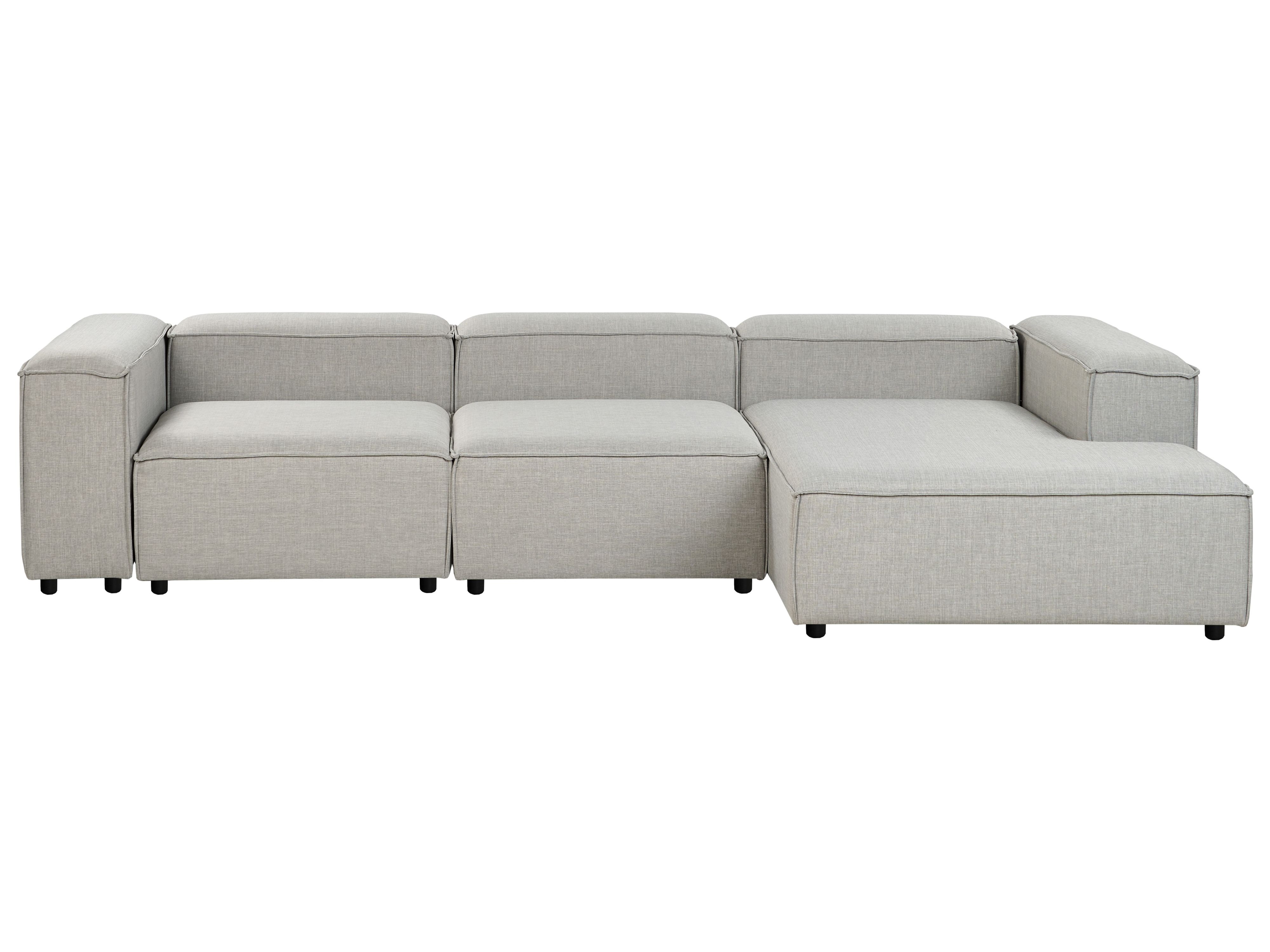 Modular Corner Sofa 4 Seater ARDAL Fabric Light Grey Left Hand