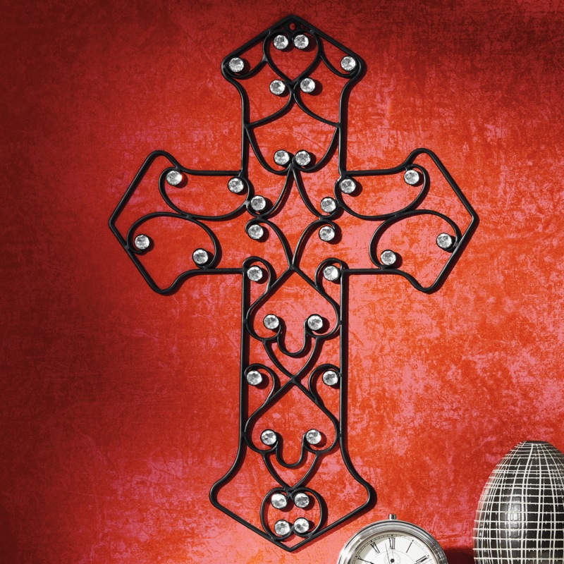 Gem Scroll Metal Cross - MIDNIGHT VELVET CATALOG