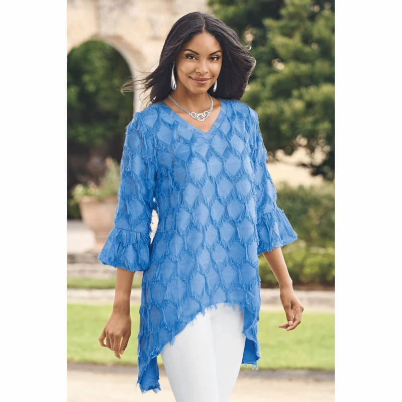 Frangia Woven Tunic - MIDNIGHT VELVET CATALOG