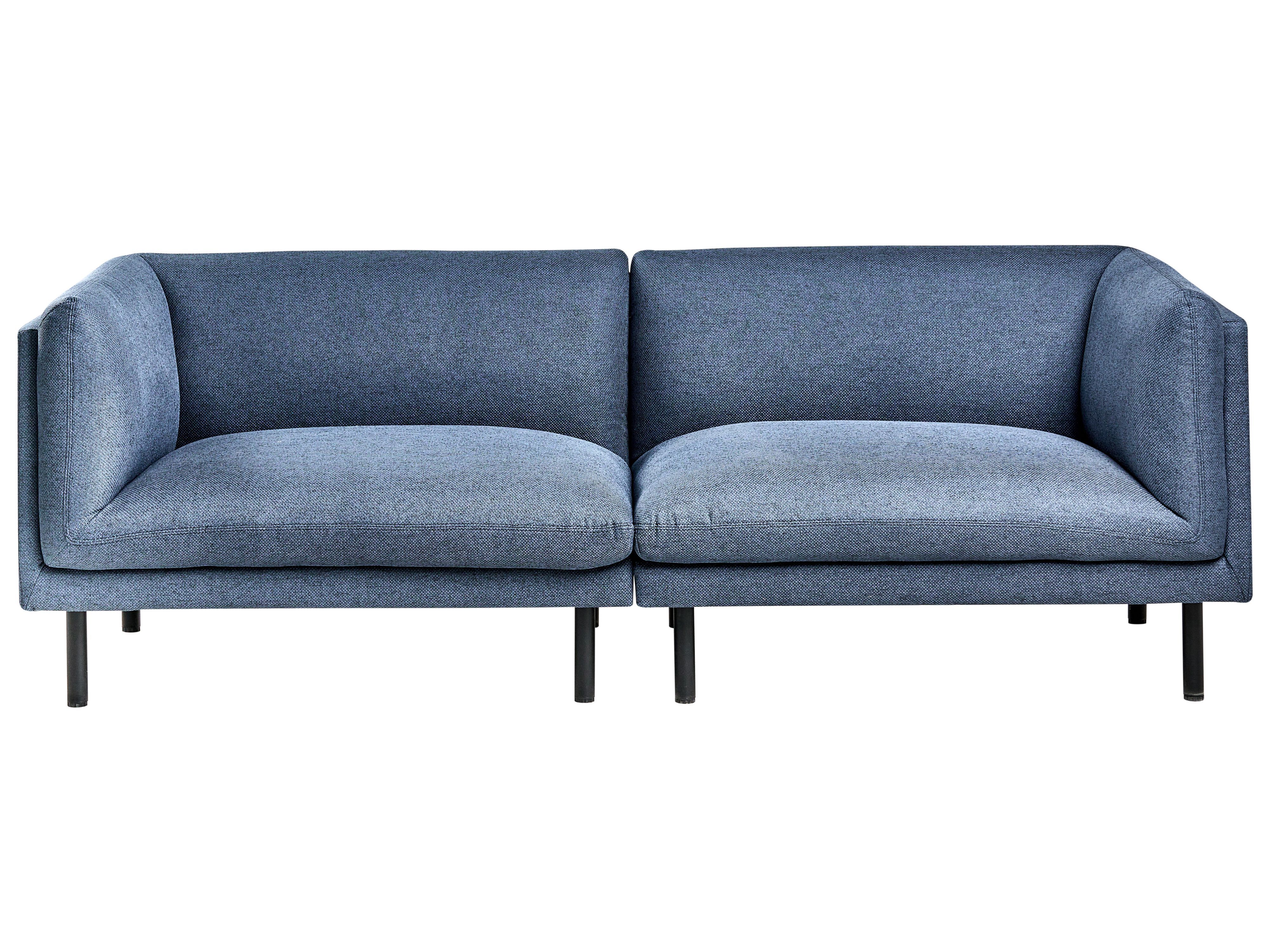 Sofa 3 Seater VORGOD Fabric Dark Blue