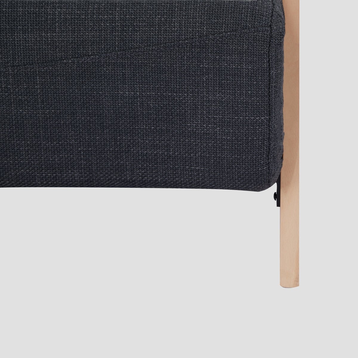 Sofa CALORE 1-osobowa, z funkcją spania ciemnoszara 117x90x82 cm