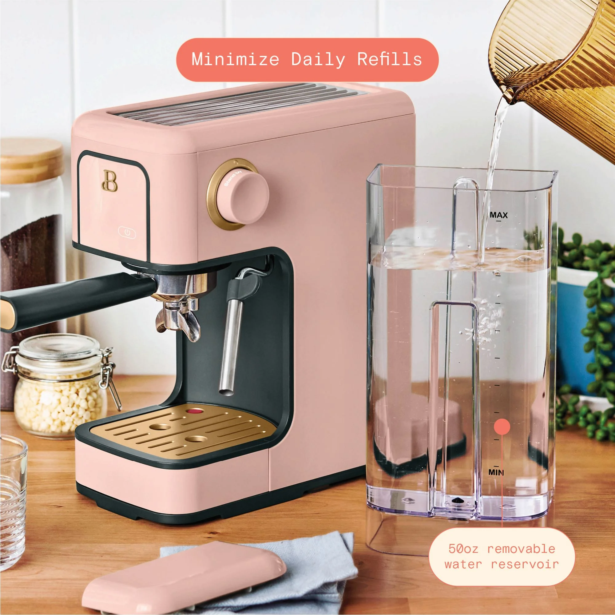 Beautiful Slim Espresso Machine with 20-Bar Pressure, Black Sesame by Drew Barrymore - Image 27