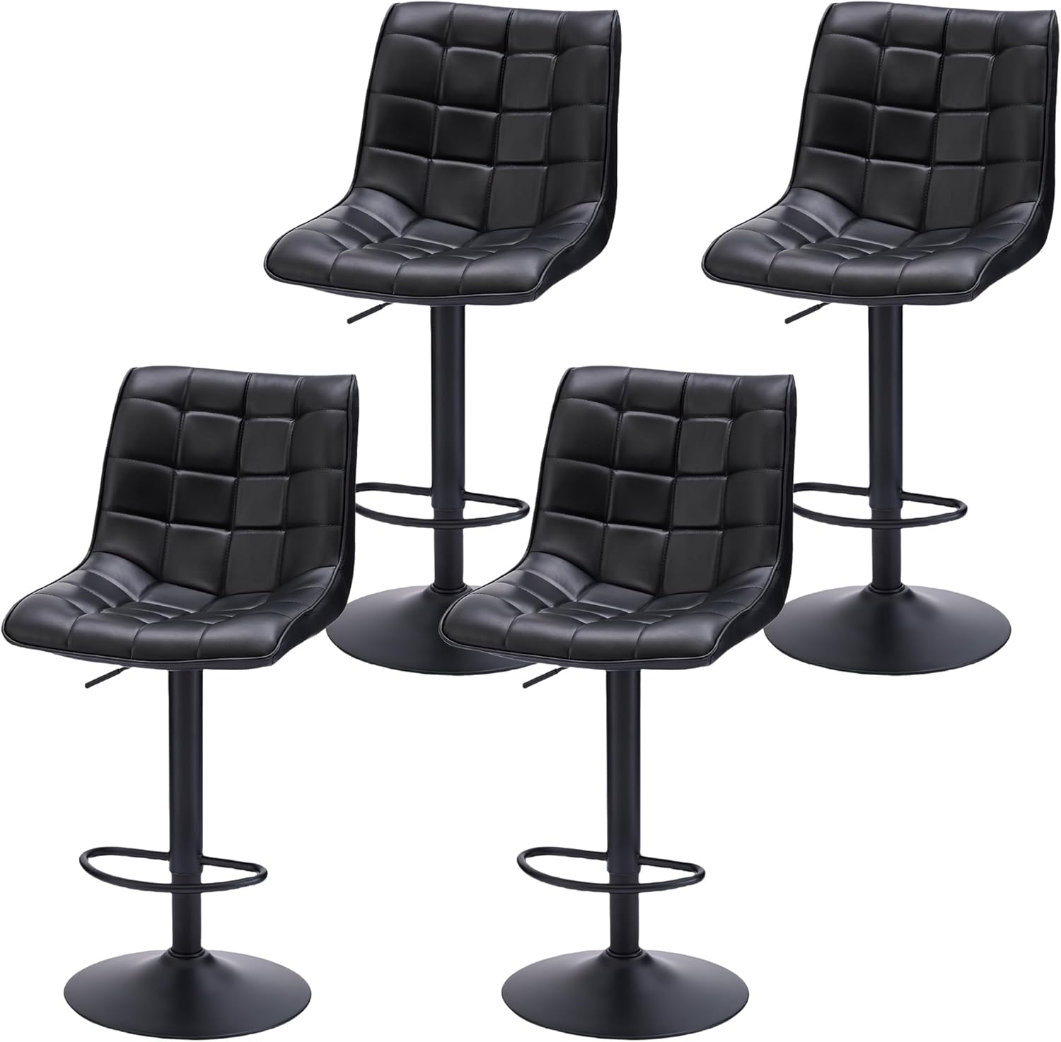 Bar Stools Set of 4, Adjustable Counter Height Bar Stools 24