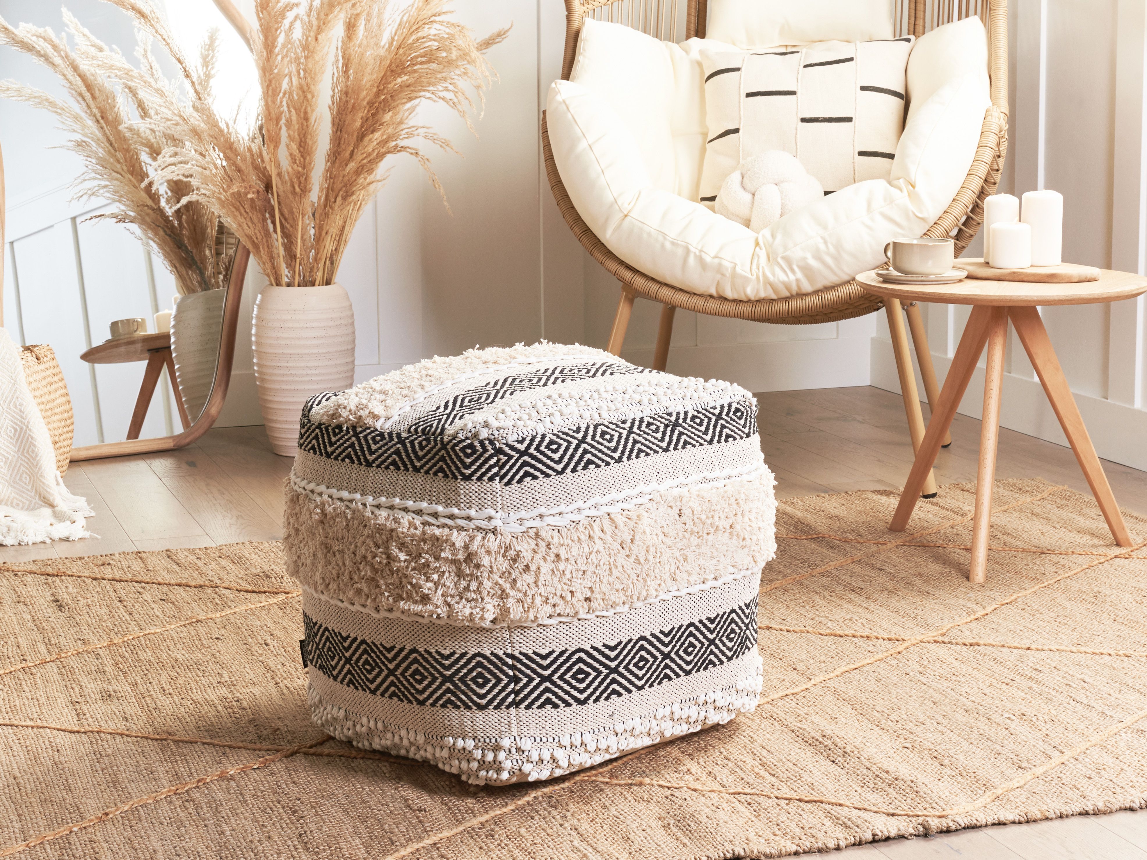 Pouffe KANAM Cotton Light Beige
