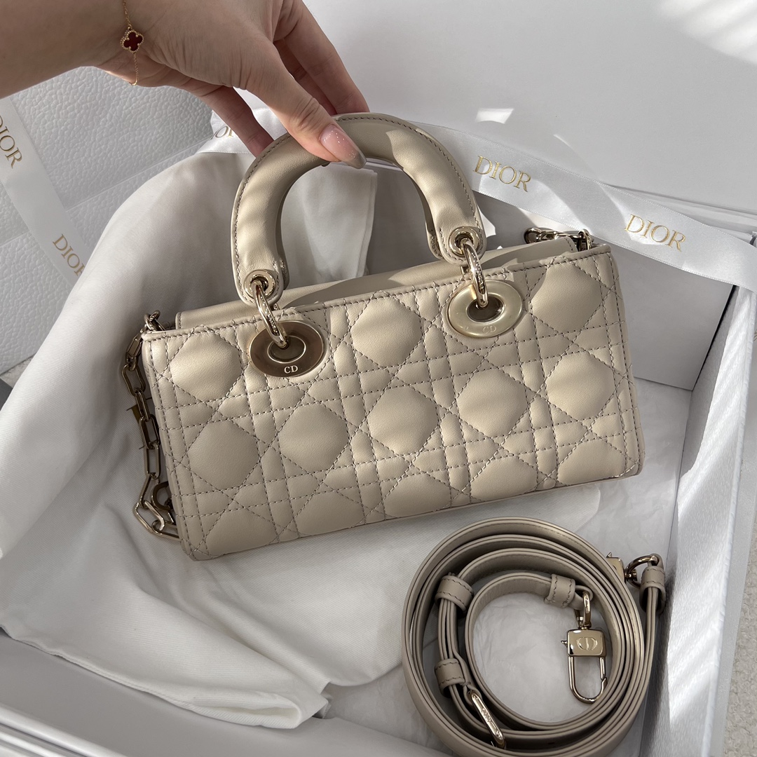 Dior Medium Lady D-Joy Bag Light Brown For Women 8,7in/22cm1:1High-quality replica