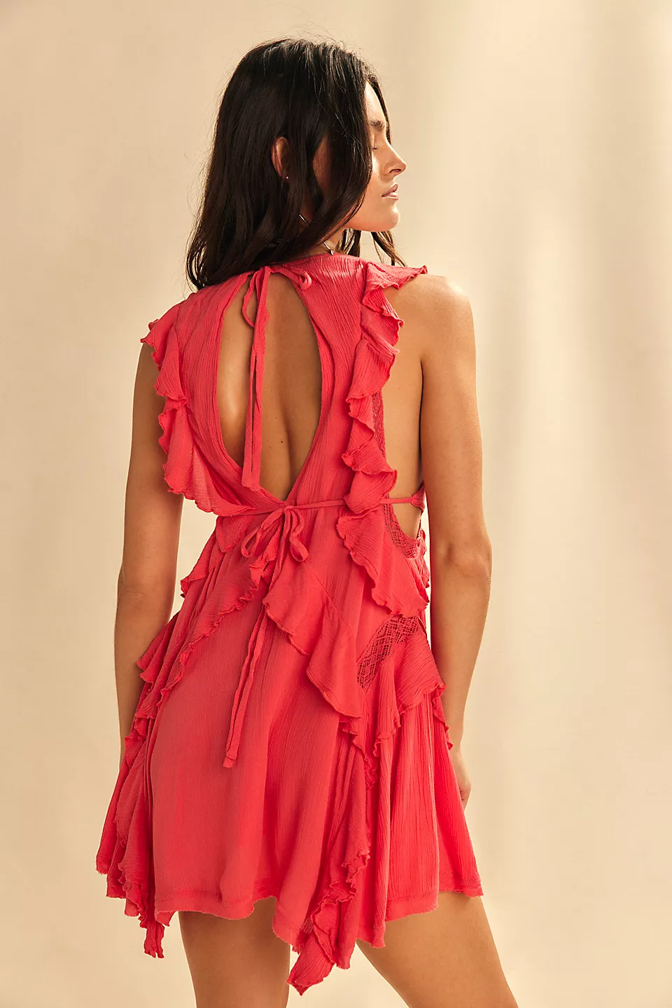 More Is More Mini Dress-Aged Coral