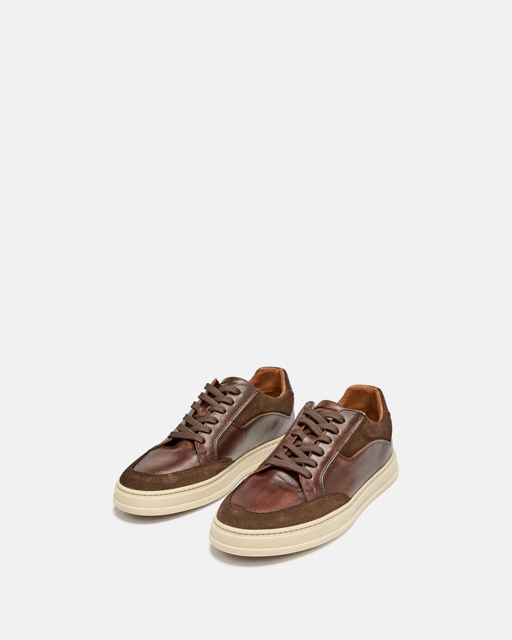 BASKETS ABEL - En cuir chocolat