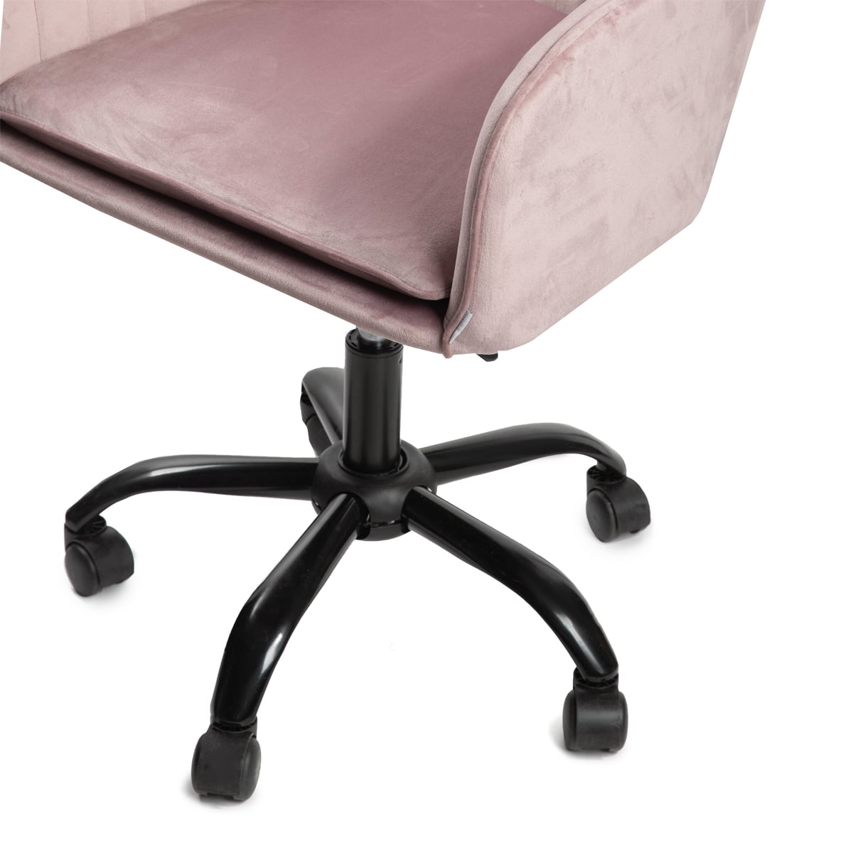 Fotel TEILL welurowy obrotowy szary 56x58x81-91 cm