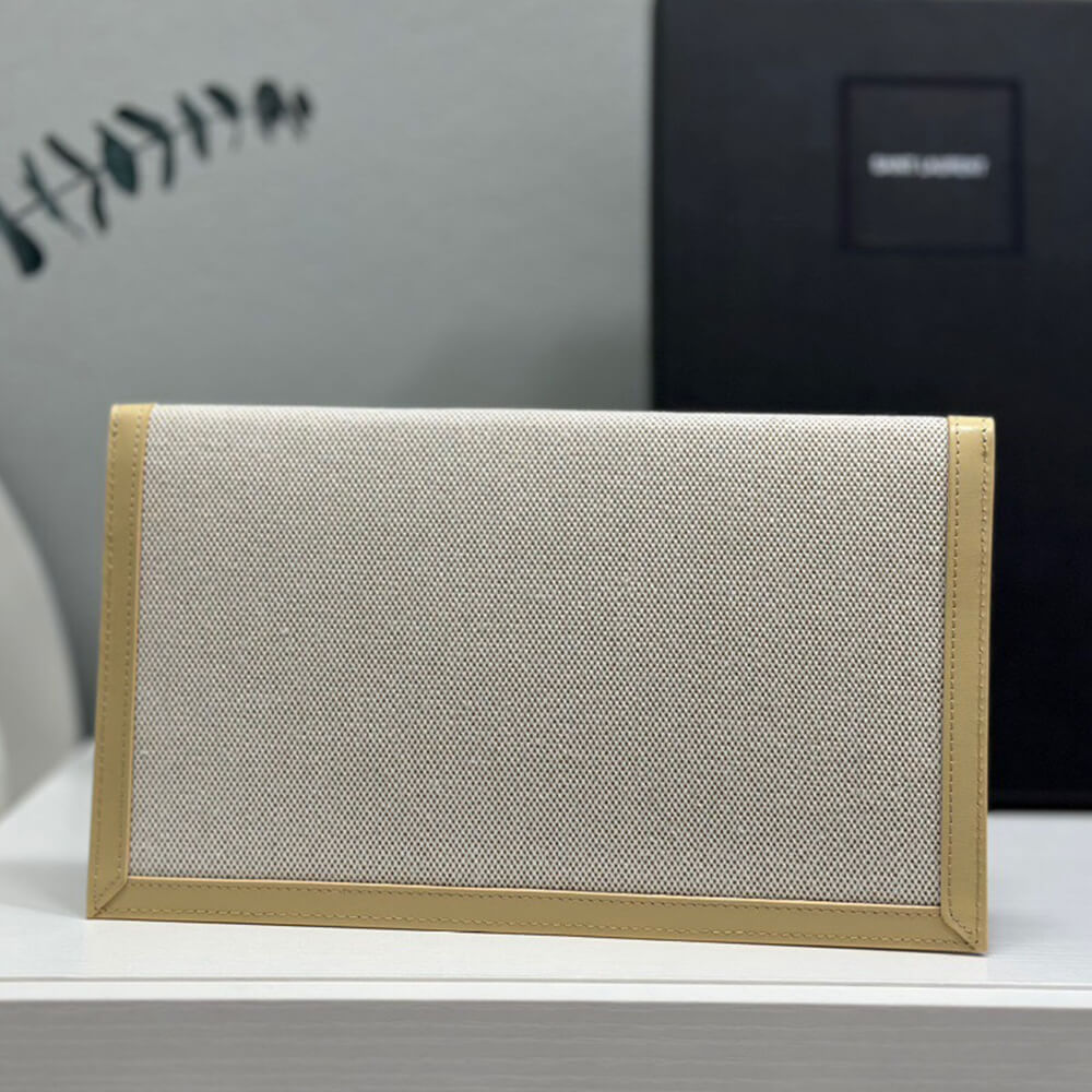 YSL uptown pouch in canvas and leather Bag1:1High-quality replica