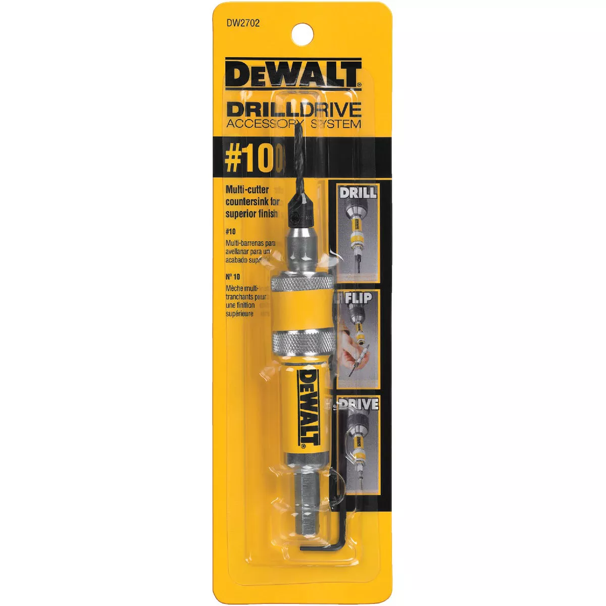 DEWALT #10 1/4 In. Black Oxide Drill & Drive Unit